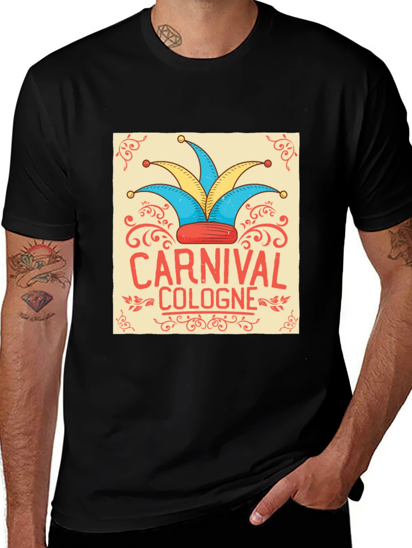 Carnival Cologne Jester Hat Graphic Tee