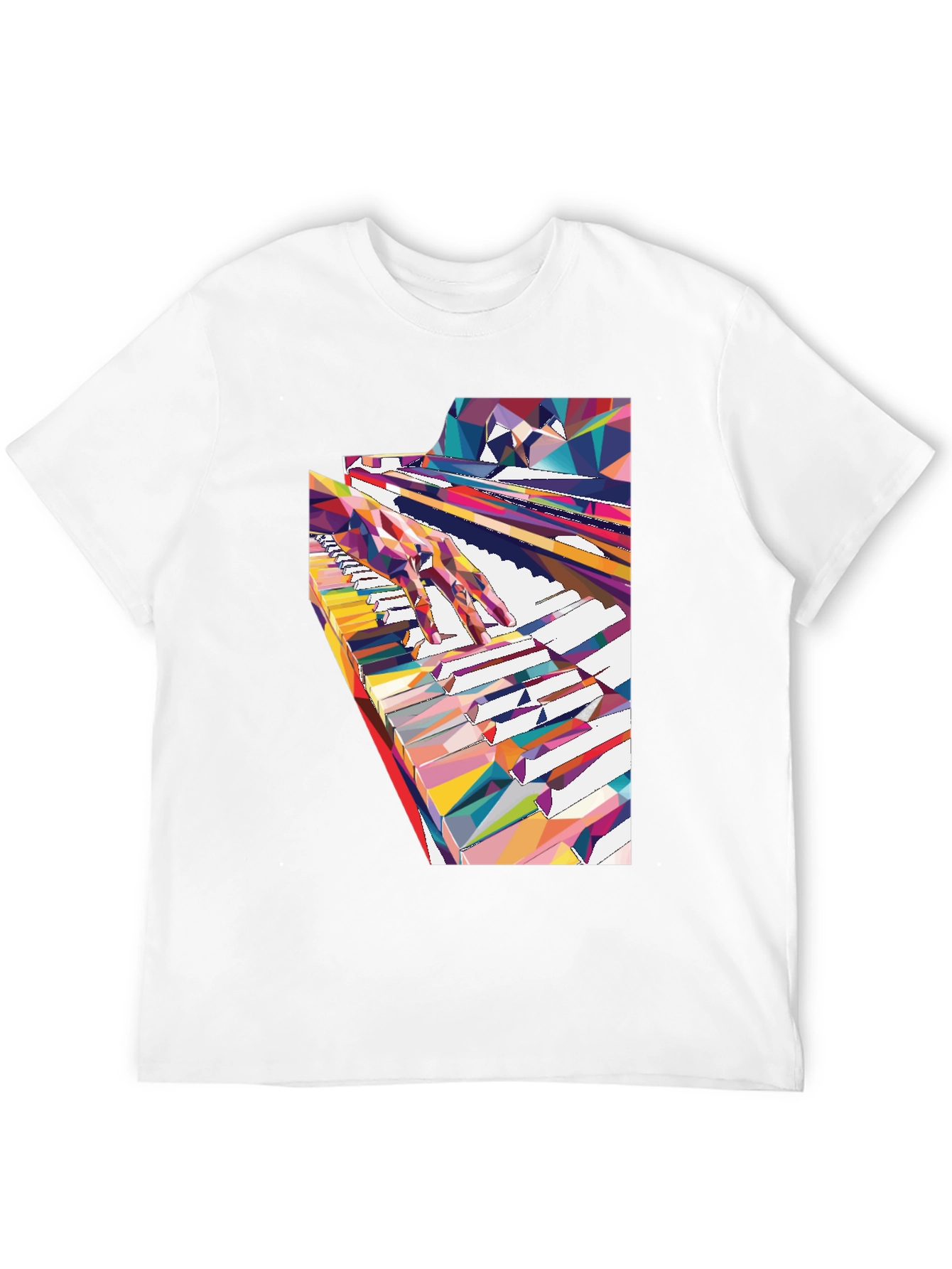 Abstract Piano Keys Graphic Tee - Music Lover Shirt