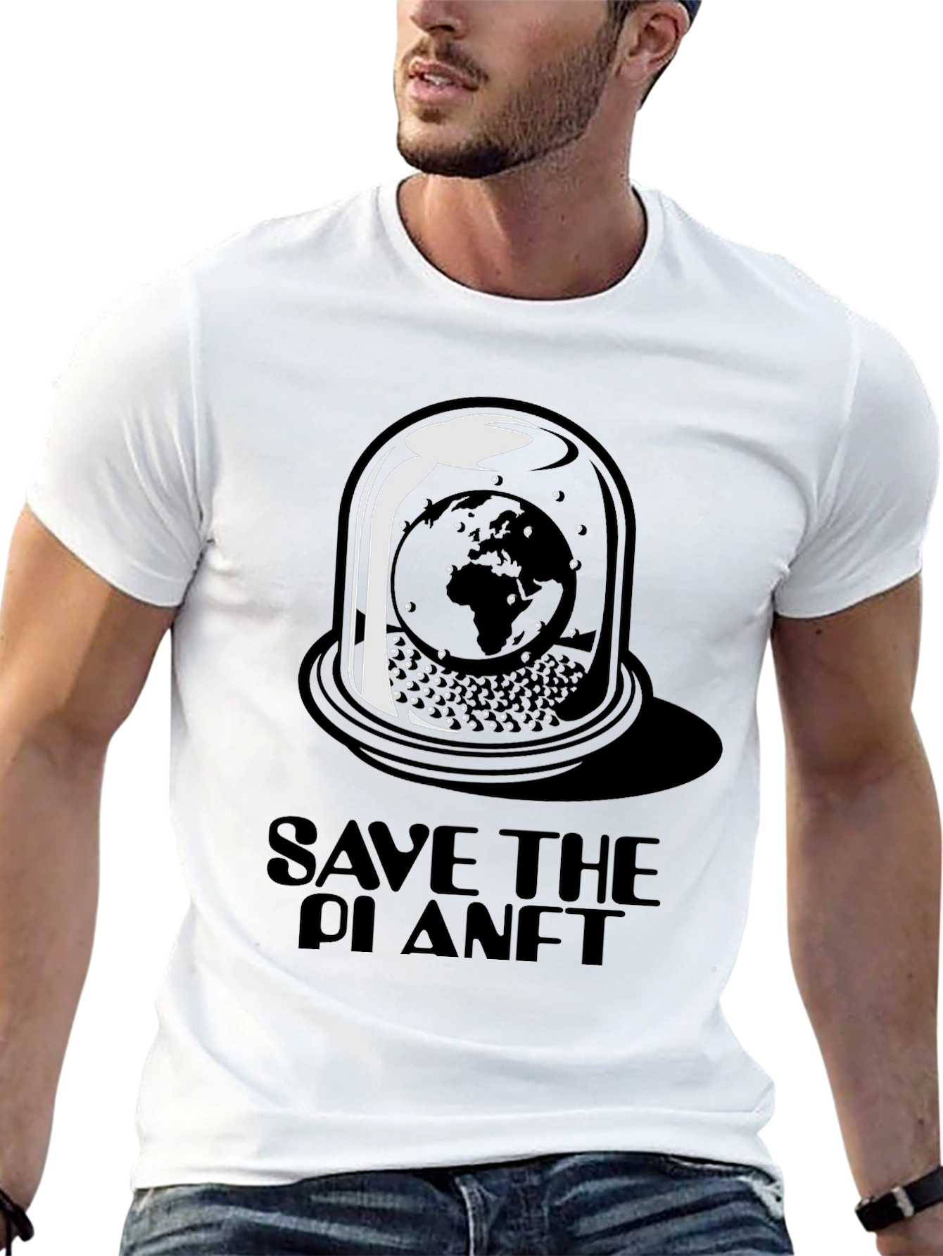Save the Planet Graphic Tee - Black