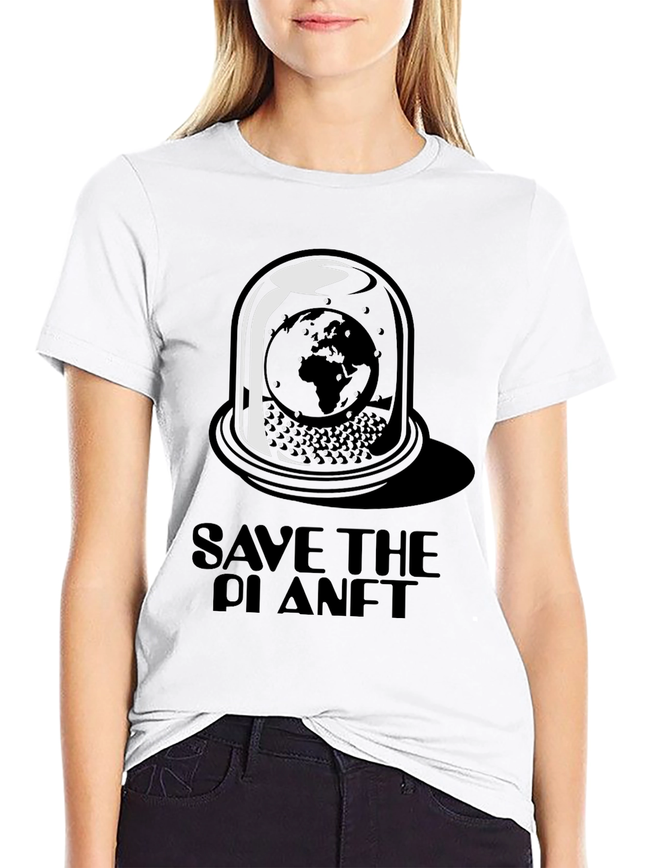 Save the Planet Graphic Tee - Black