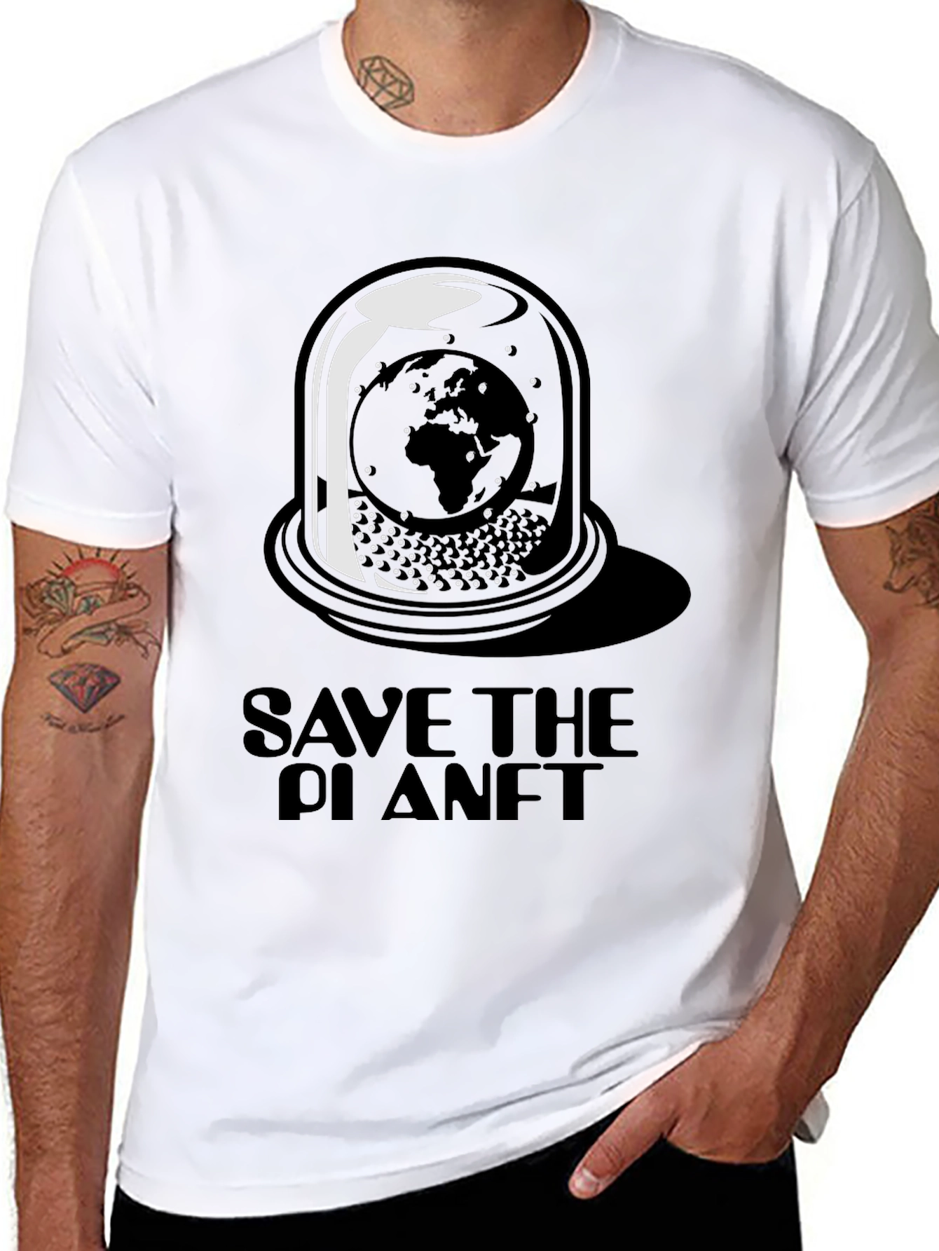 Save the Planet Graphic Tee - Black