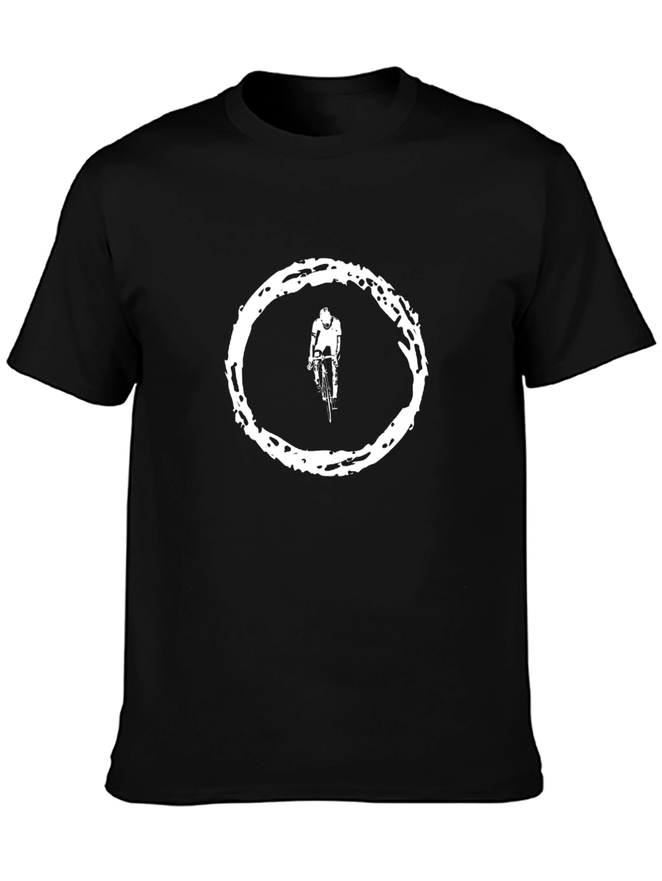 Cyclist Graphic Tee - Black Cotton Blend