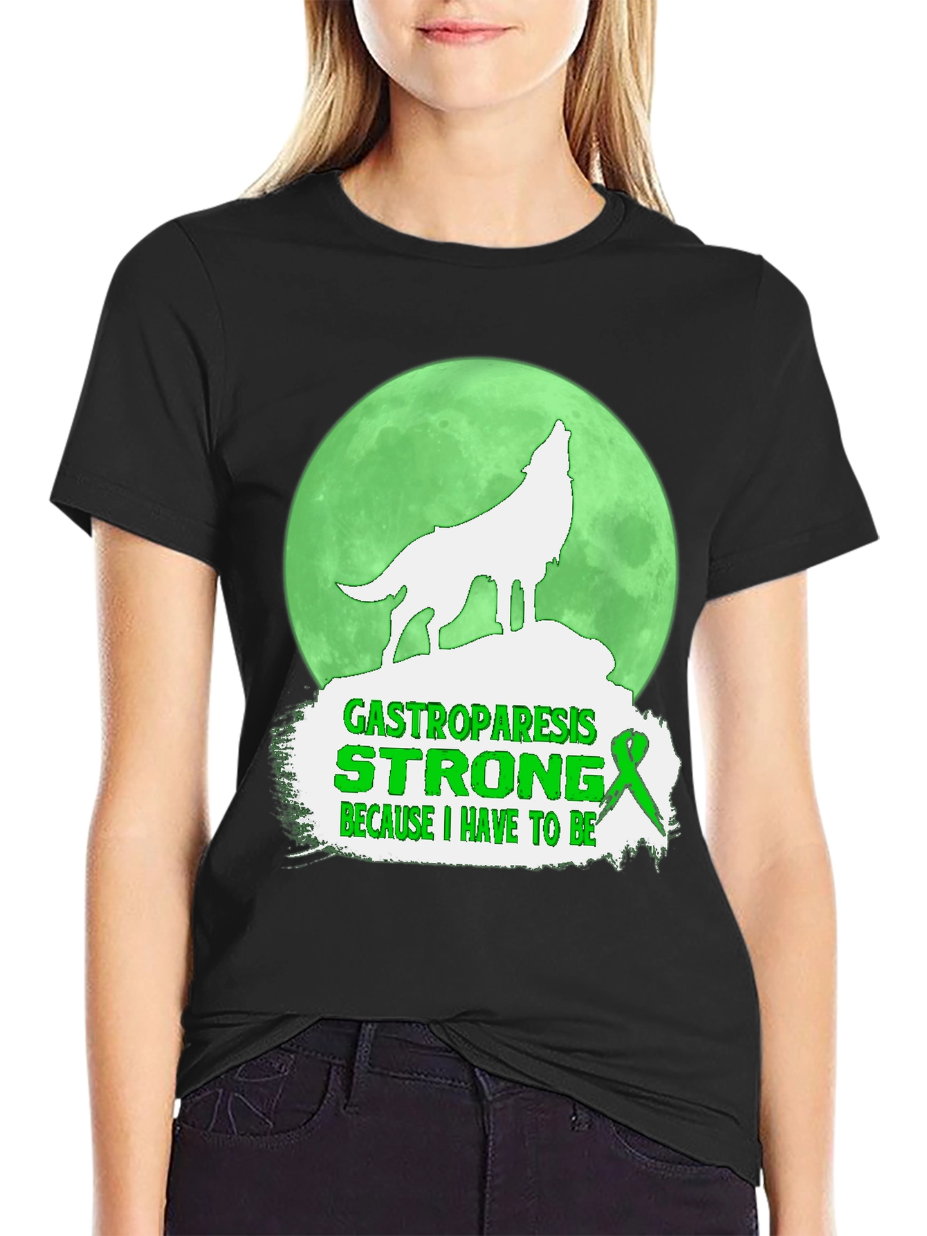 Gastroparesis Strong Wolf Graphic Tee