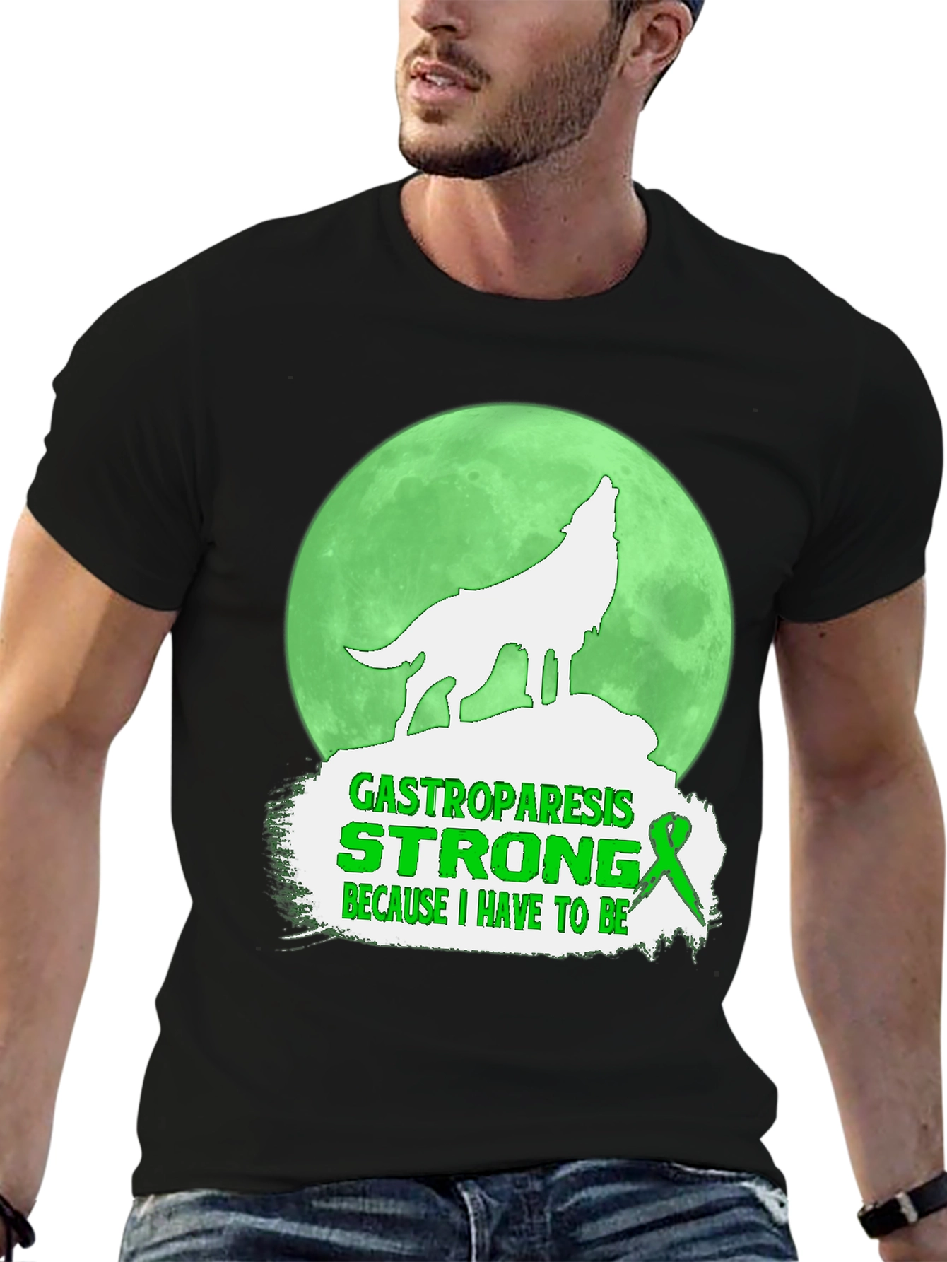Gastroparesis Strong Wolf Graphic Tee