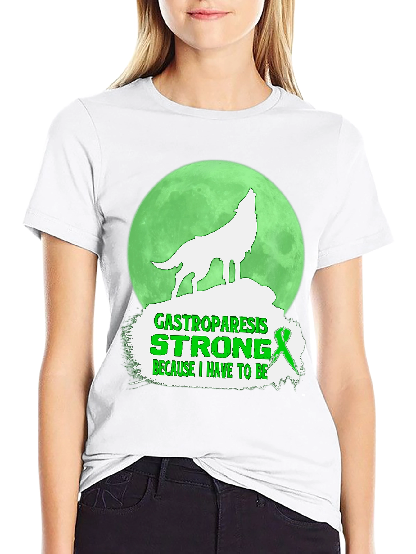 Gastroparesis Strong Wolf Graphic Tee