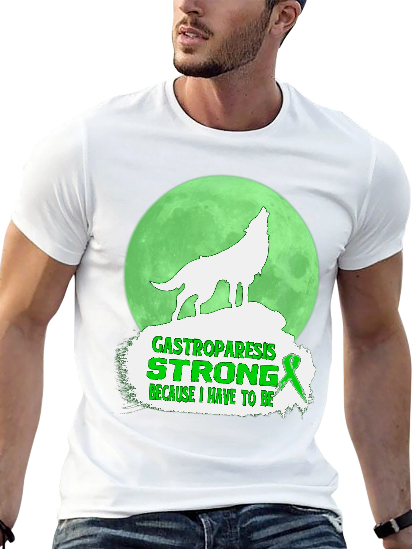 Gastroparesis Strong Wolf Graphic Tee