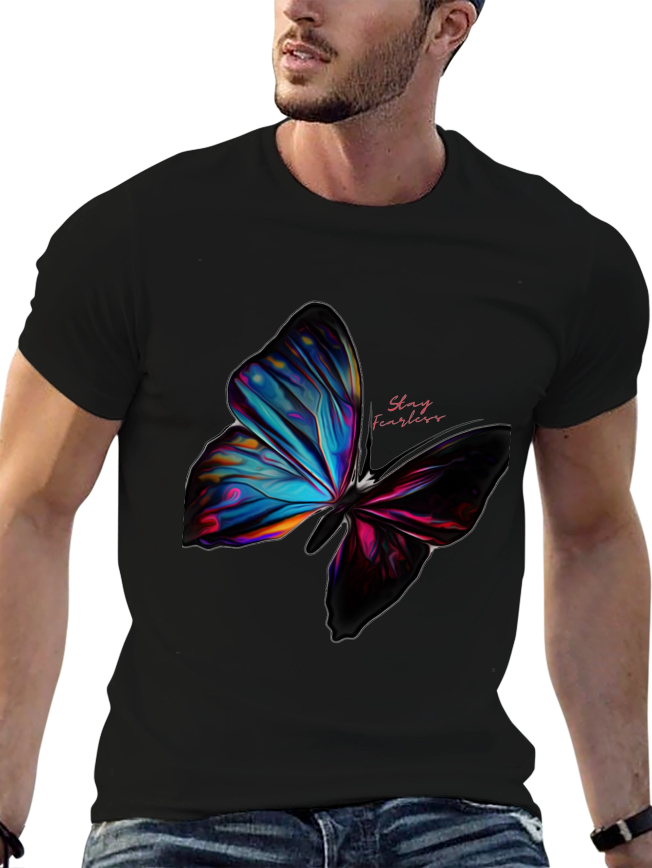 Butterfly Graphic Tee - Stay Fearless Design