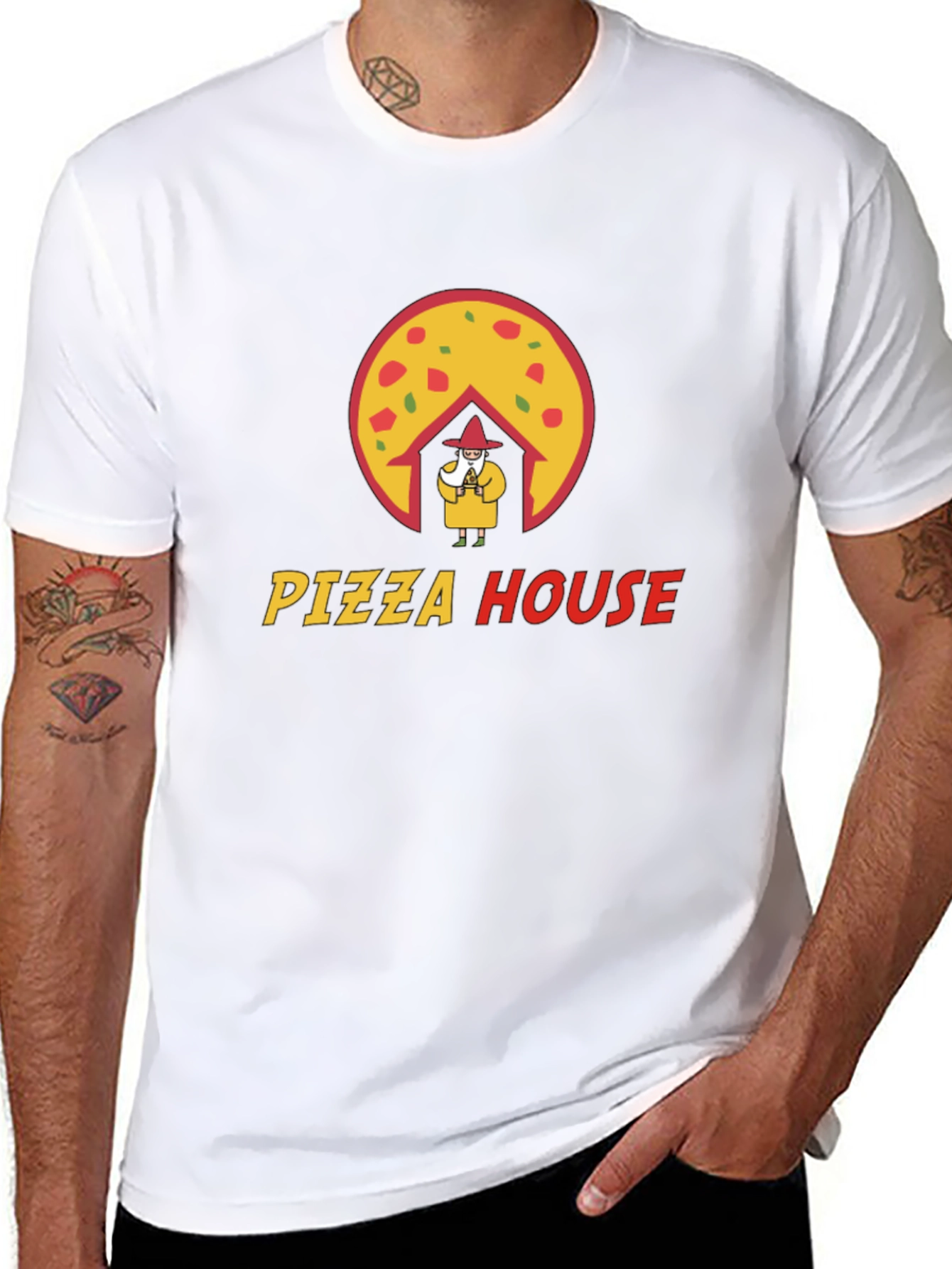 Pizza House Graphic Tee - Fun Casual T-Shirt