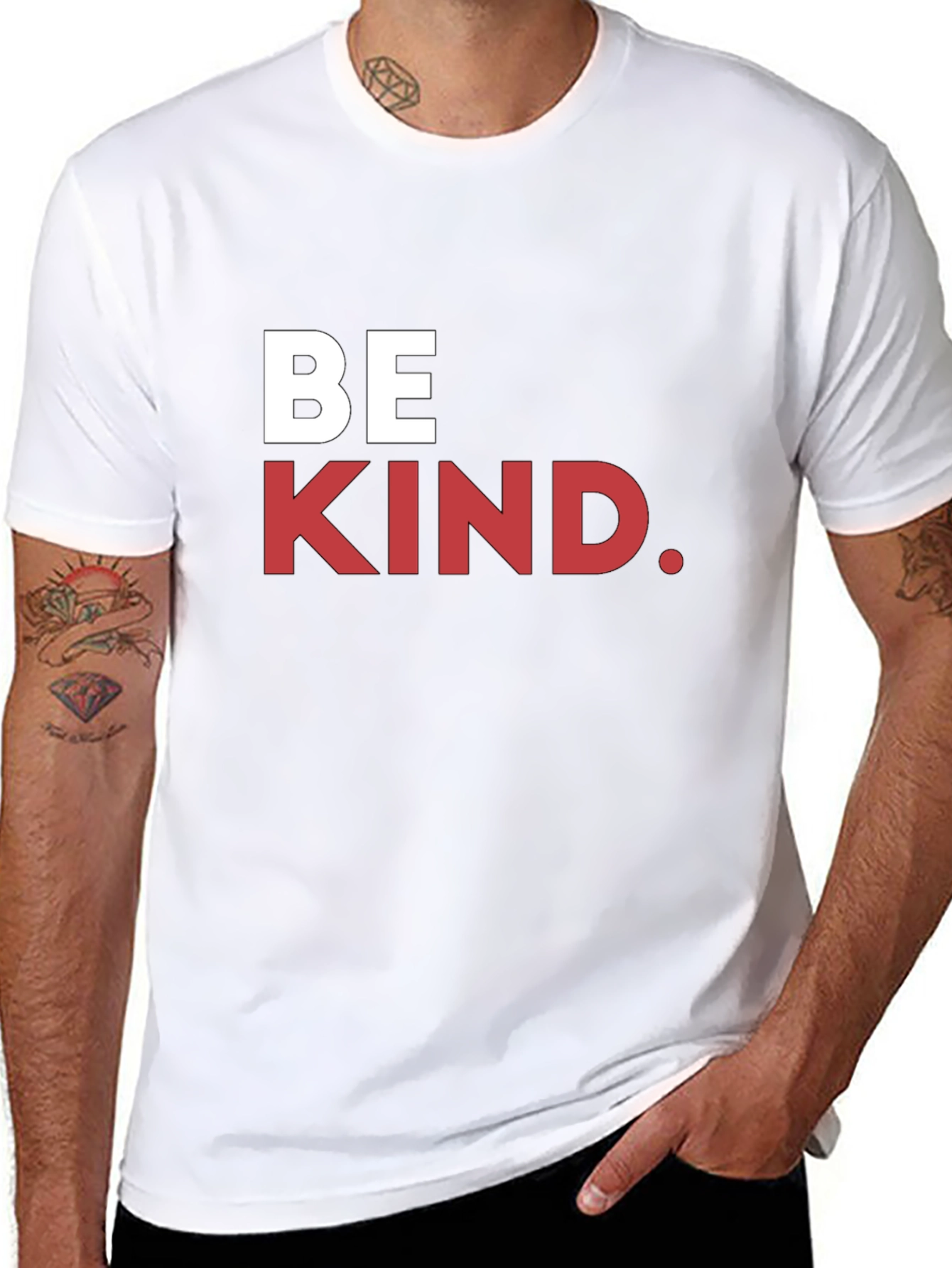 Be Kind Graphic Tee - Black Cotton T-Shirt