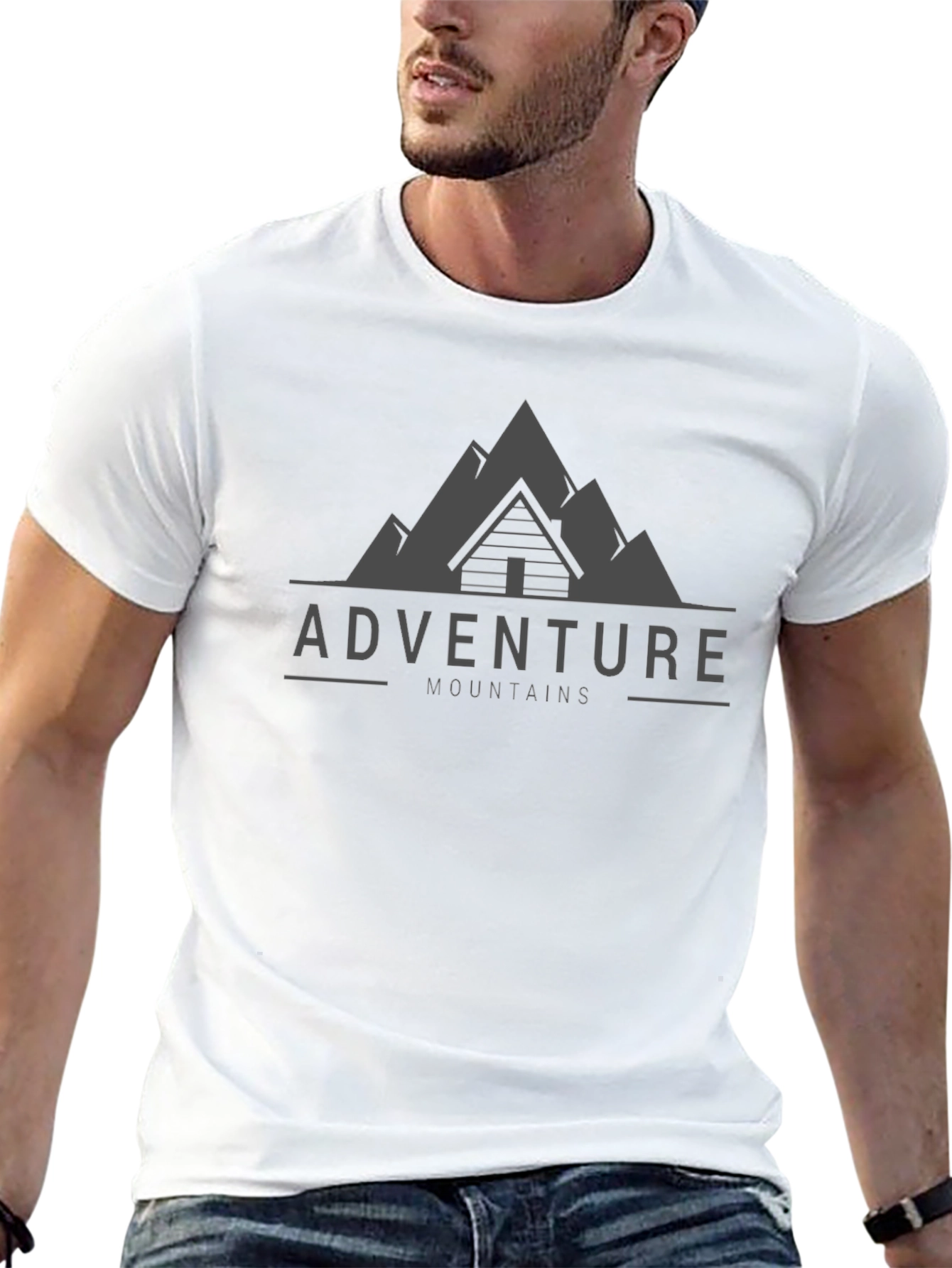 Adventure Mountains Graphic Tee - Black