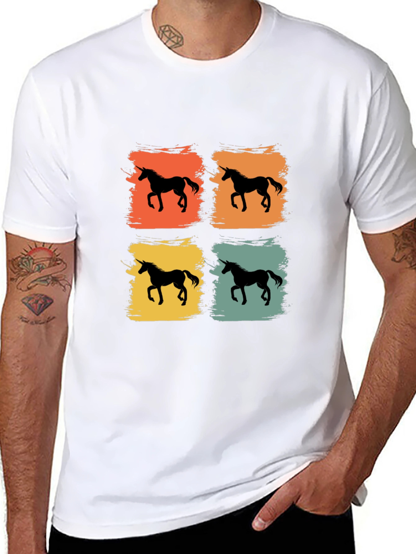 Retro Unicorn Silhouette T-Shirt