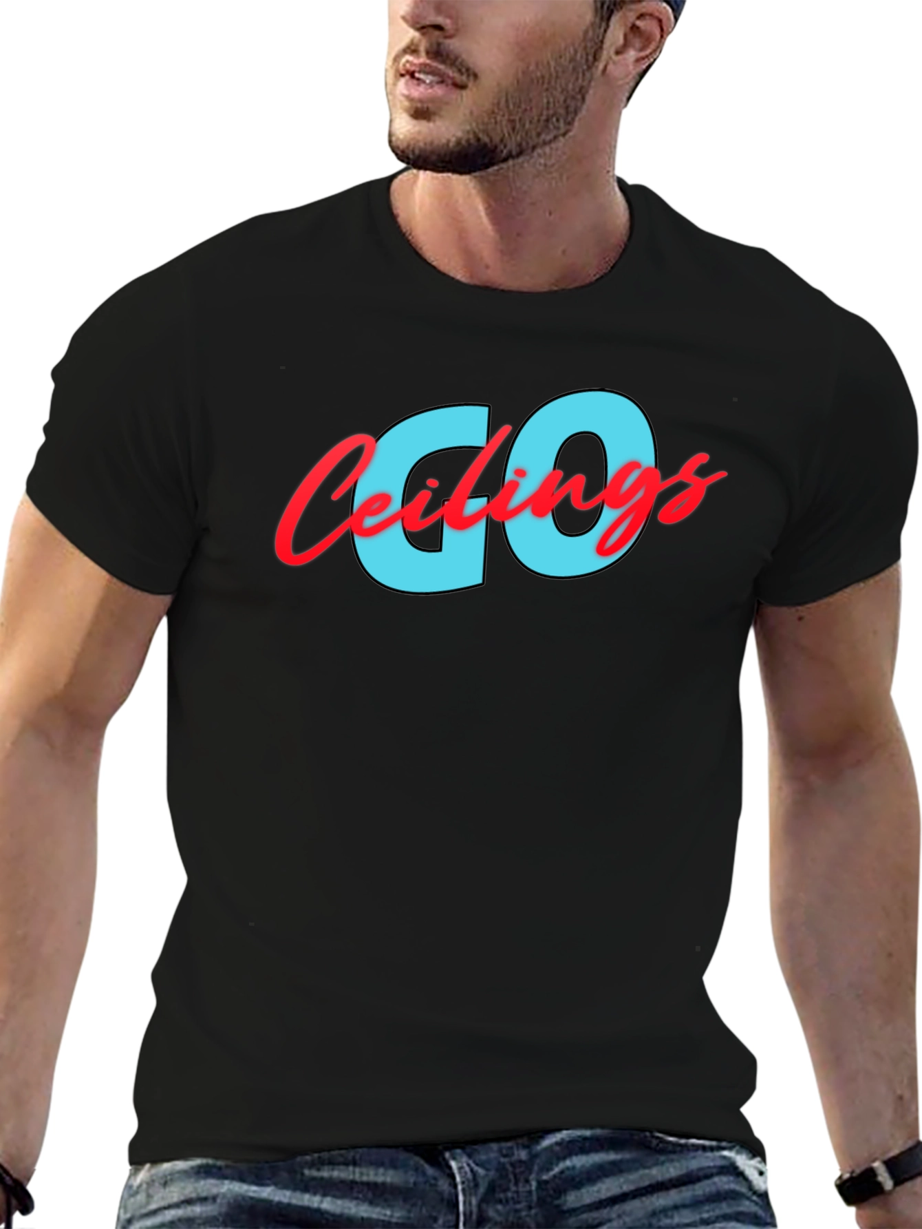 Go Ceilings Black Graphic Tee