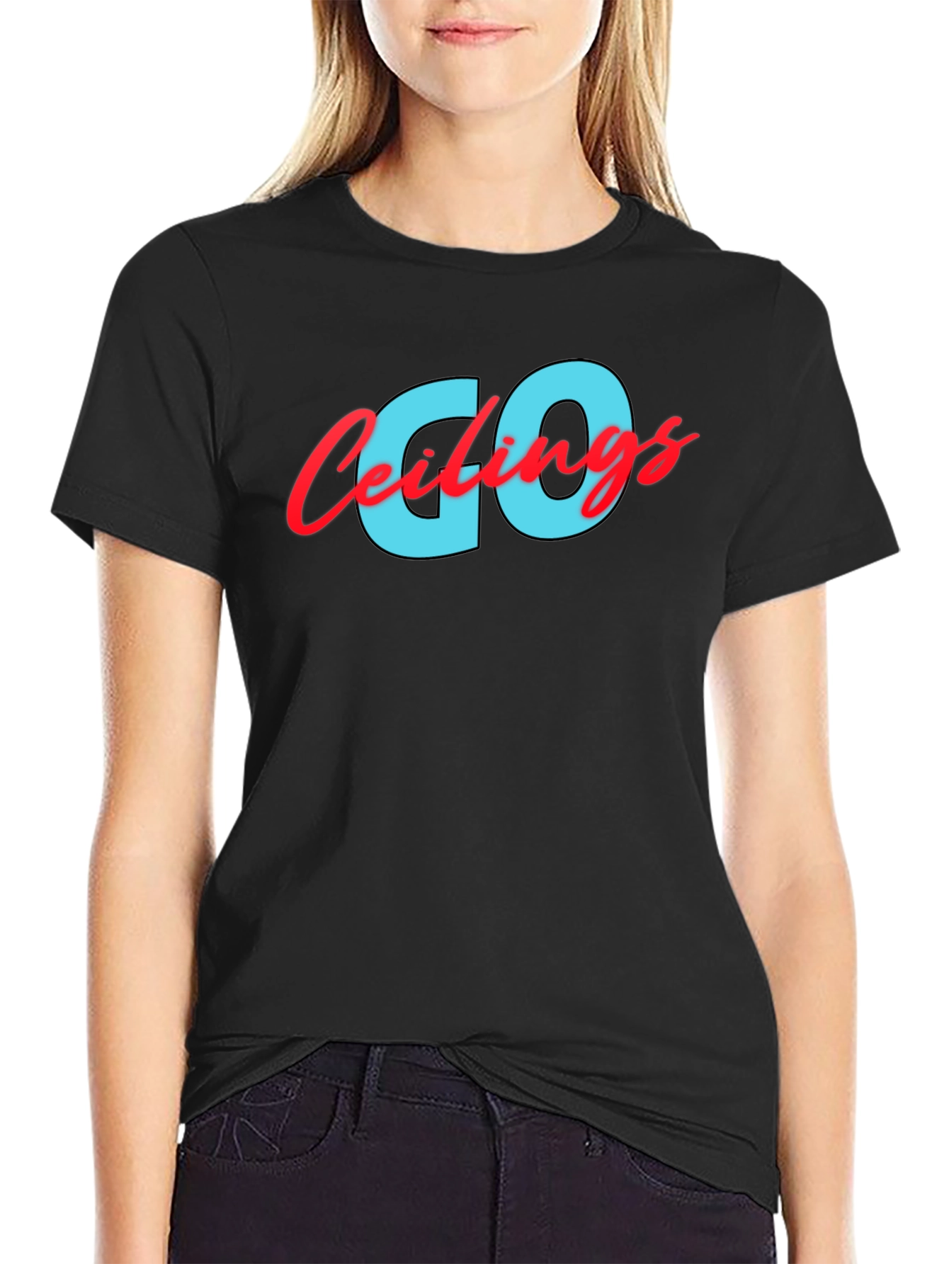 Go Ceilings Black Graphic Tee