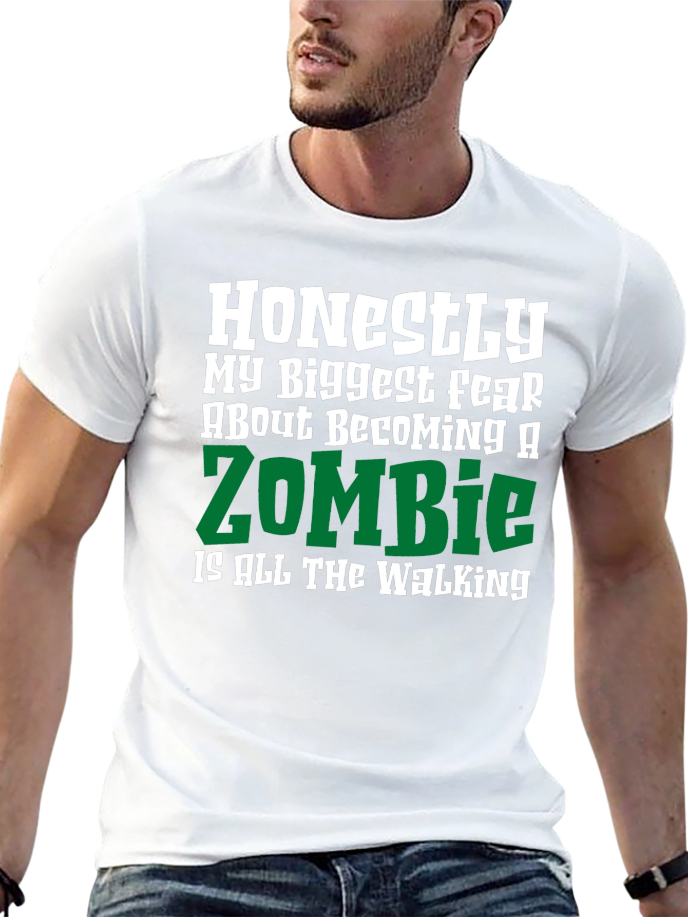 Funny Zombie Walking T-Shirt - Humor Novelty Tee