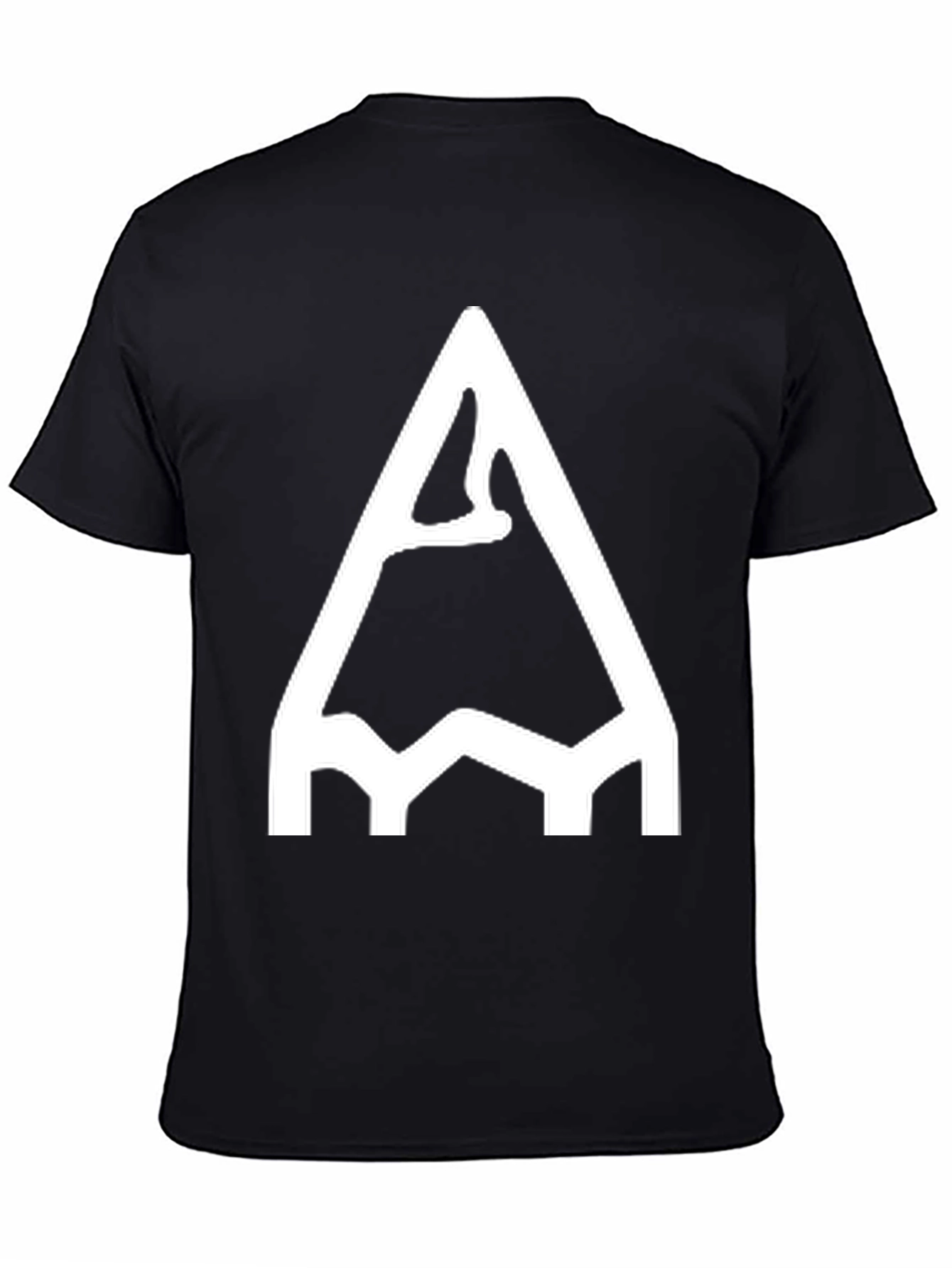 Pencil Sketch Graphic Tee - Black Cotton Casual Shirt