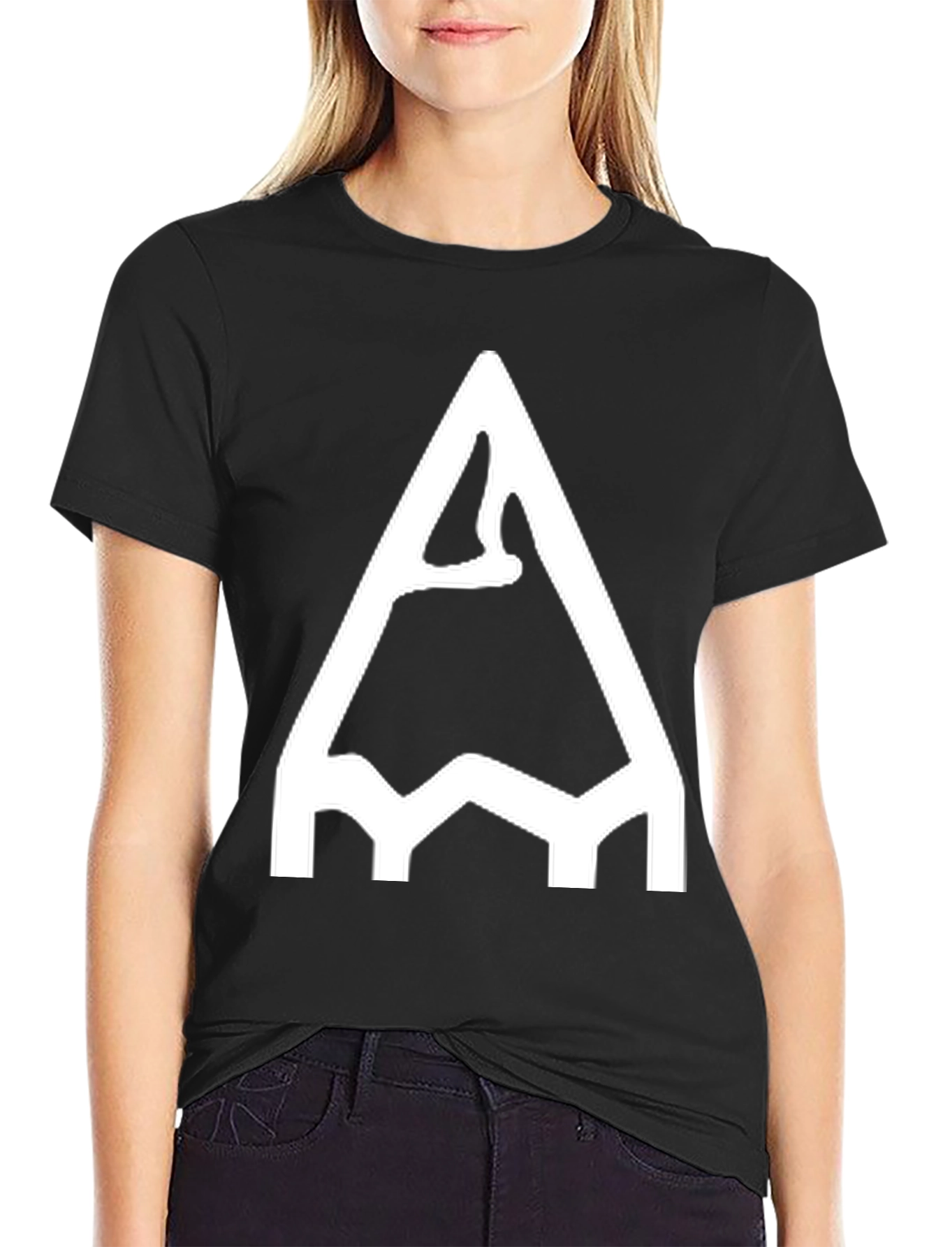 Pencil Sketch Graphic Tee - Black Cotton Casual Shirt
