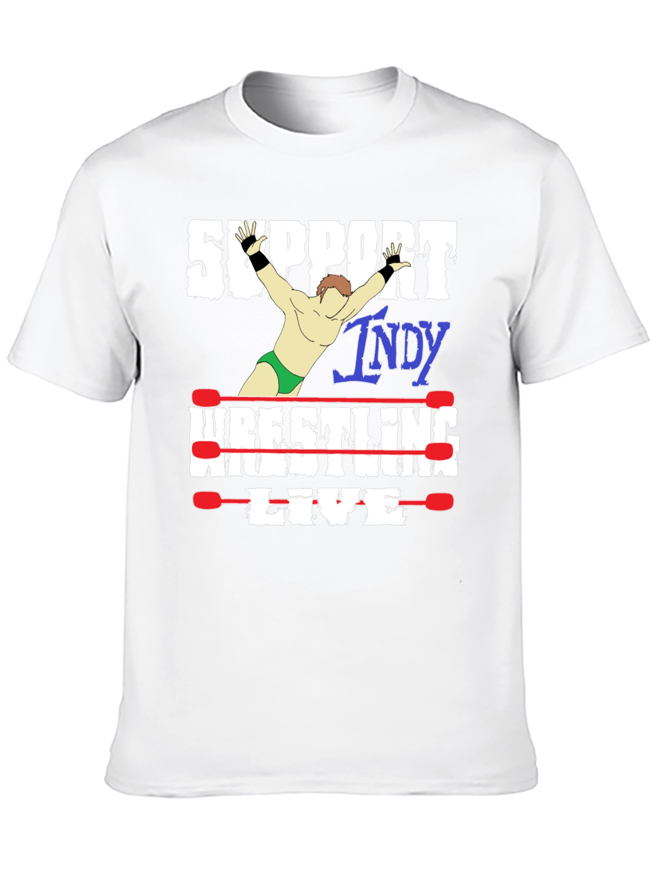 Support Indy Wrestling Live Black T-Shirt