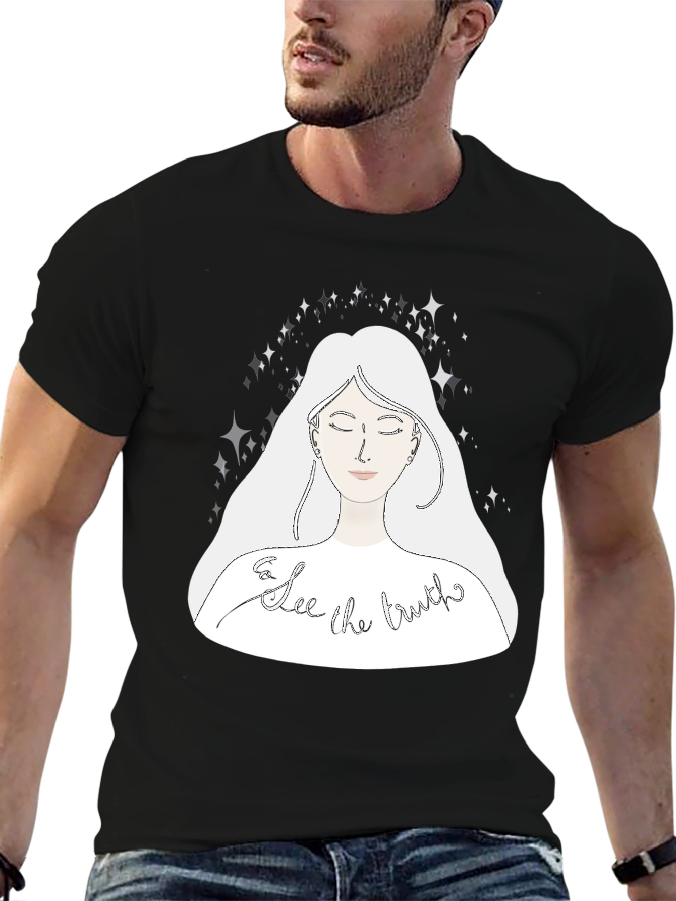 See The Truth Graphic Tee - Black