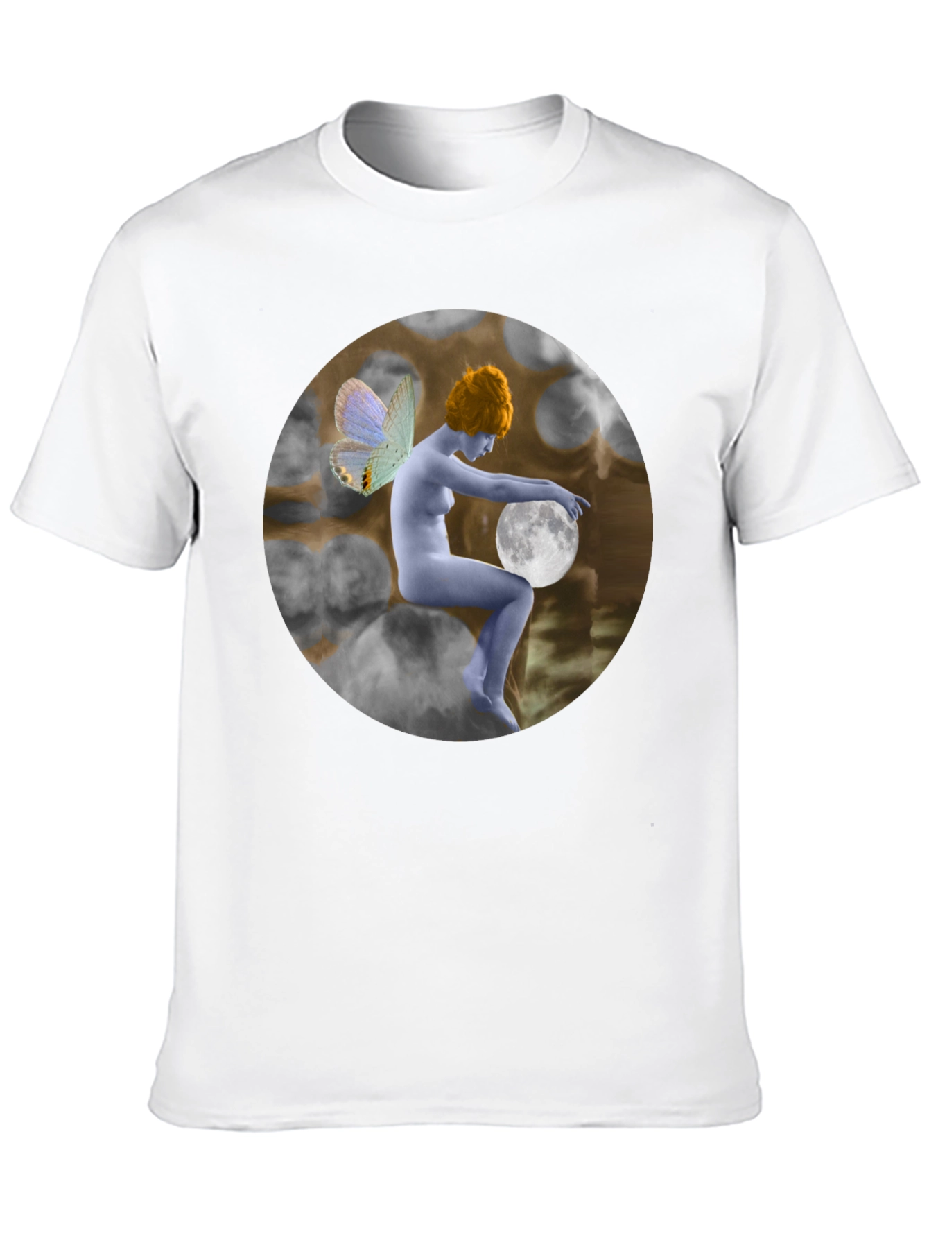Moon Fairy Graphic Tee - Unisex Black Cotton T-Shirt