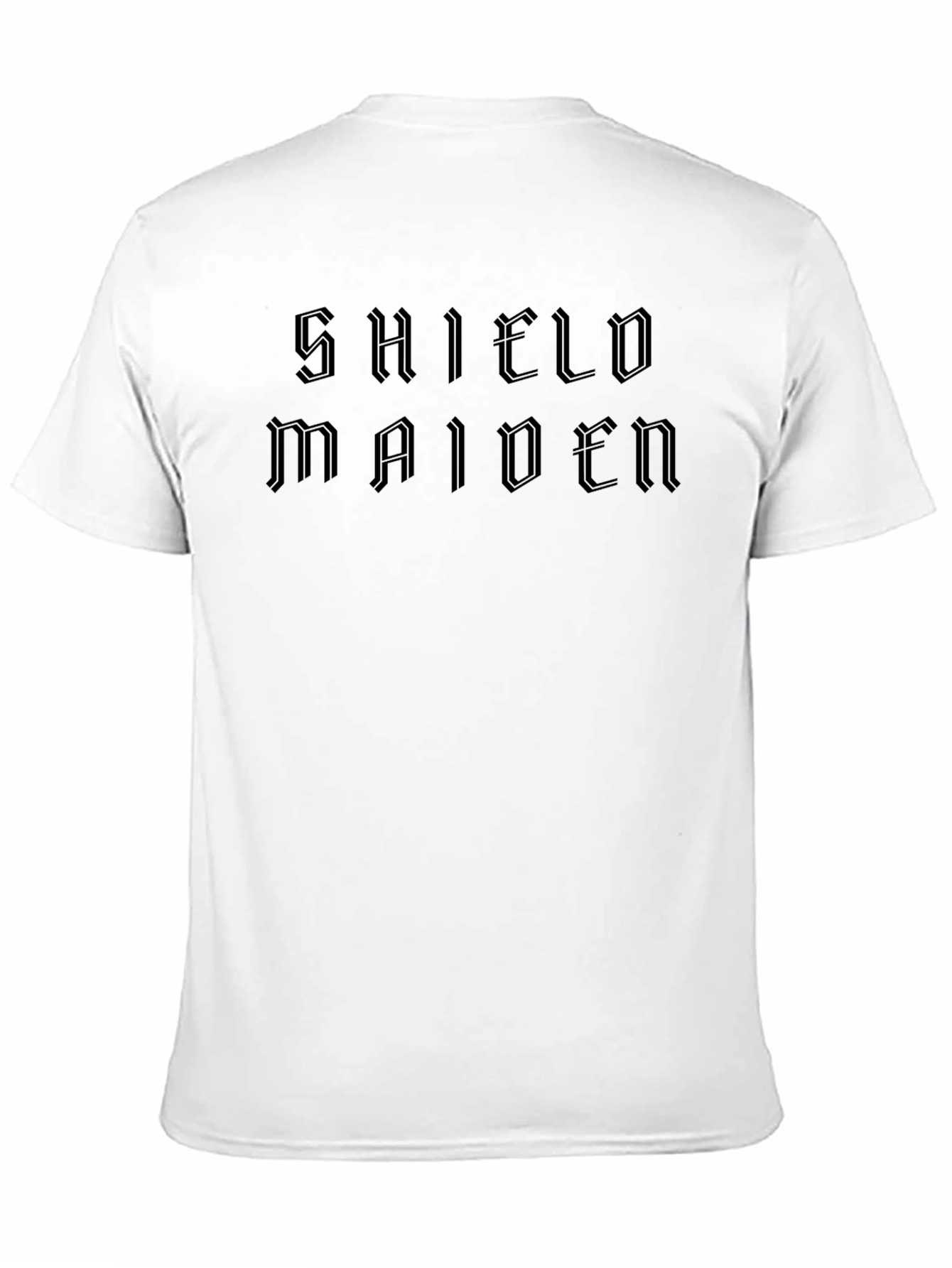 Shield Maiden Black T-Shirt - Bold & Powerful Design