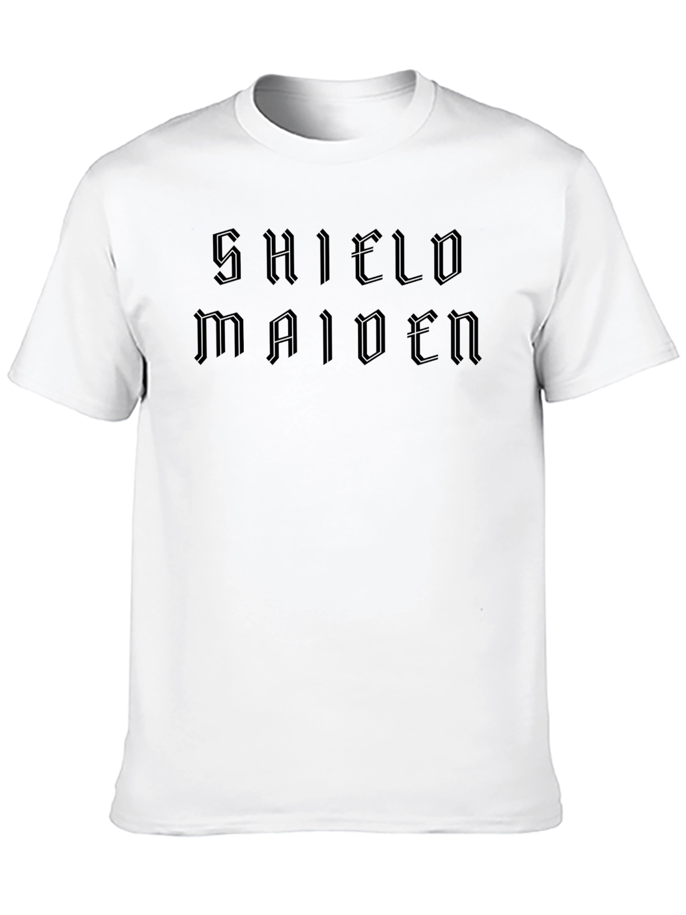 Shield Maiden Black T-Shirt - Bold & Powerful Design