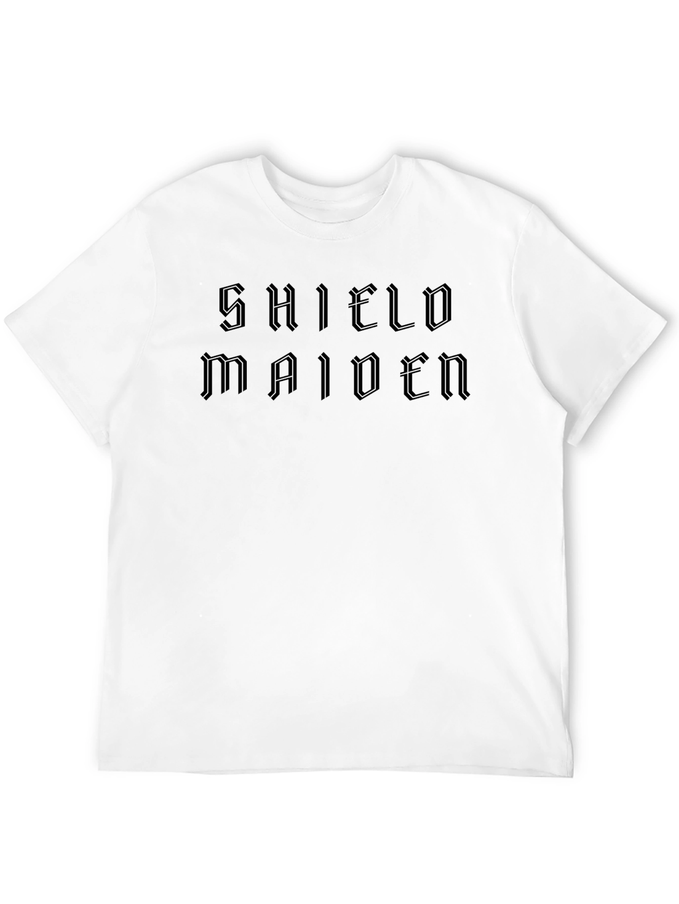 Shield Maiden Black T-Shirt - Bold & Powerful Design