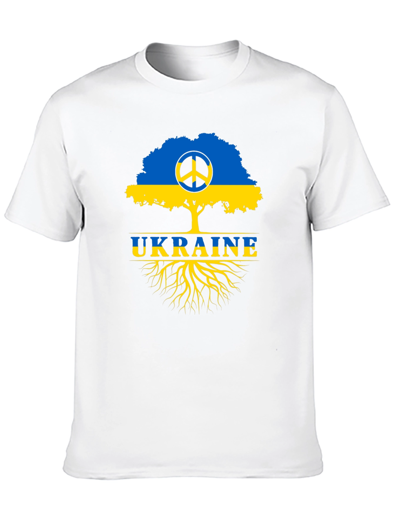 Ukraine Peace Tree Black T-Shirt