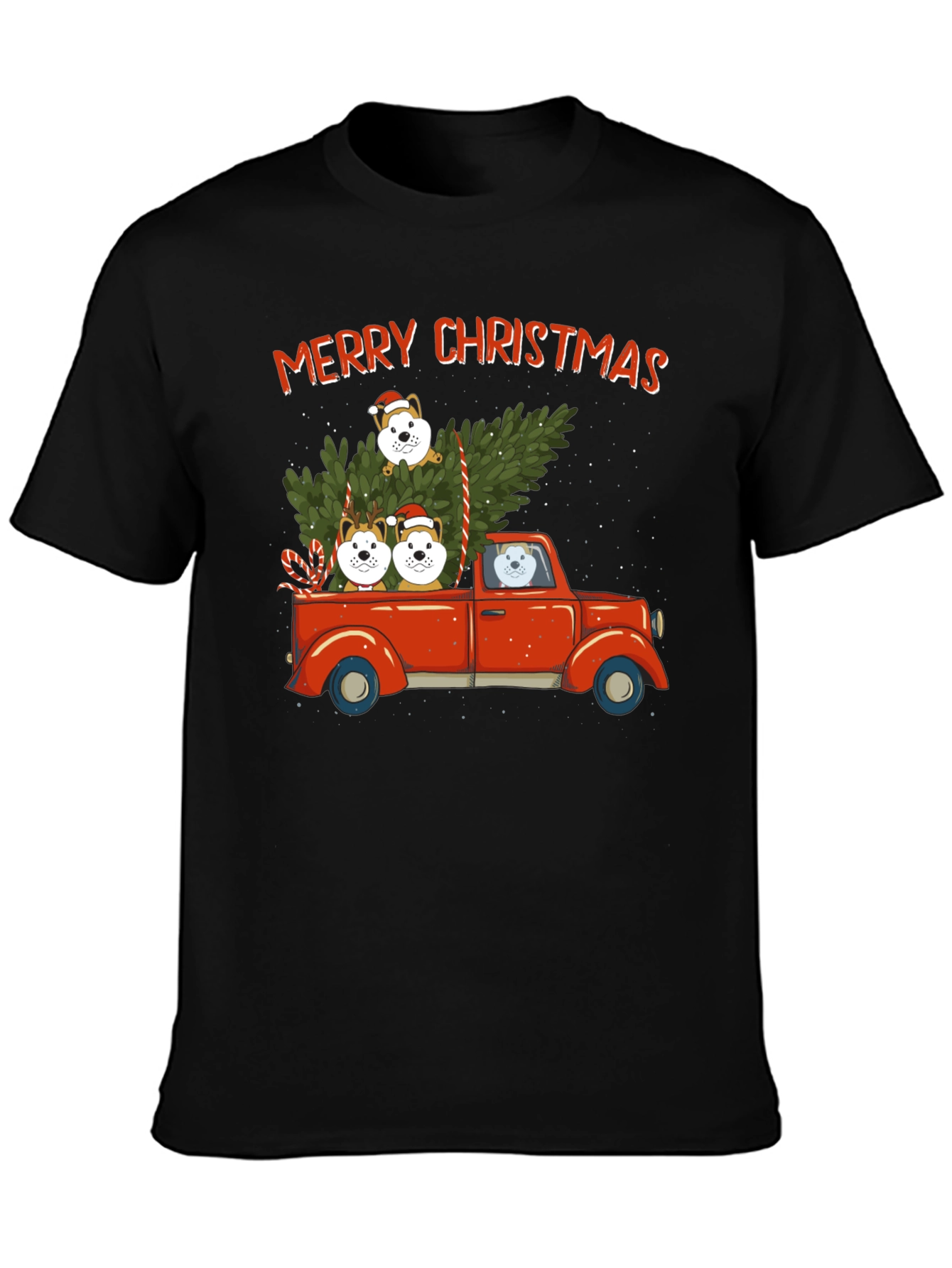 Merry Christmas Dog Truck T-Shirt