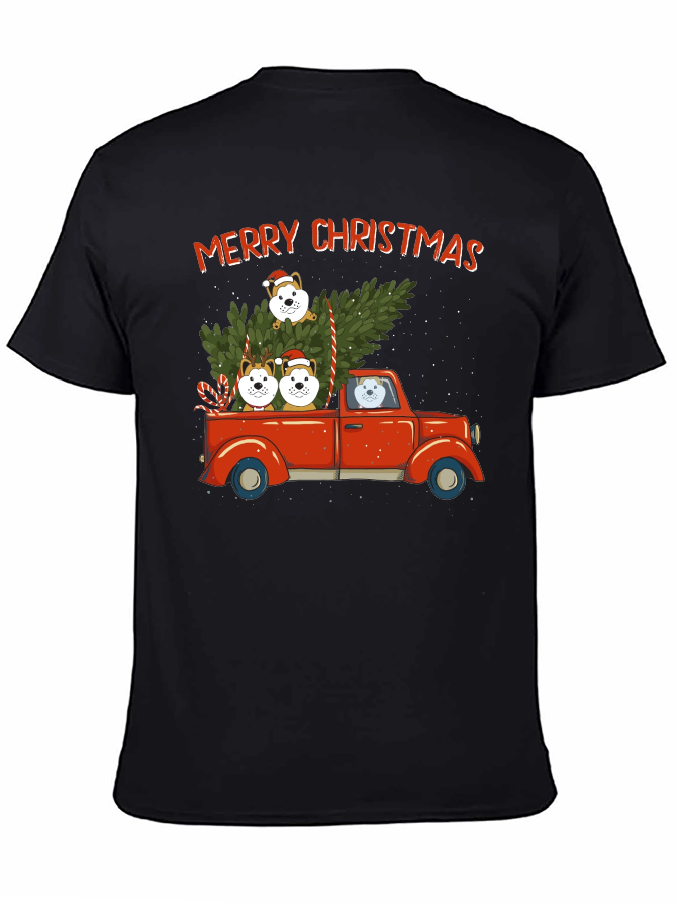 Merry Christmas Dog Truck T-Shirt
