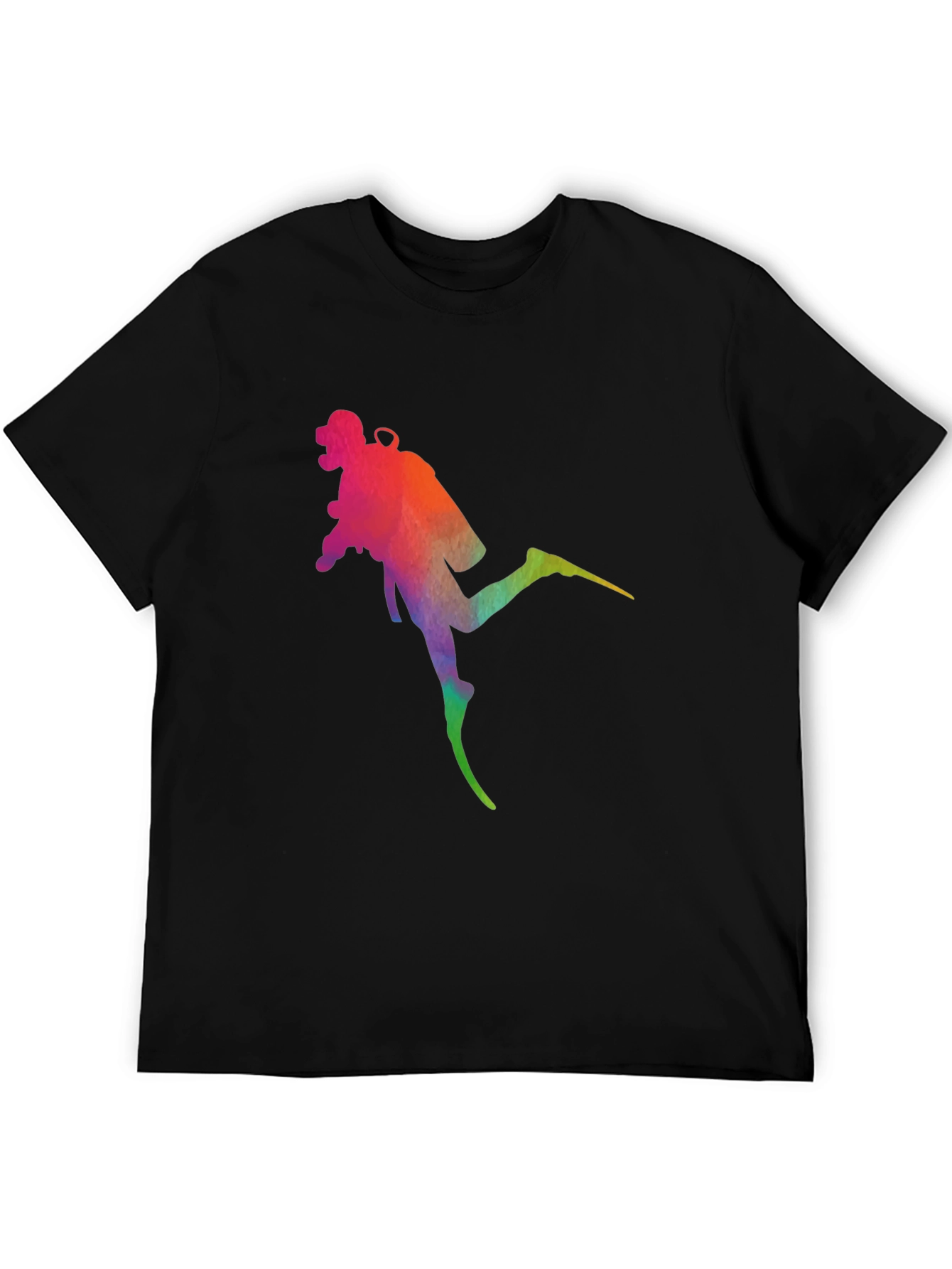 Rainbow Diver Black T-Shirt