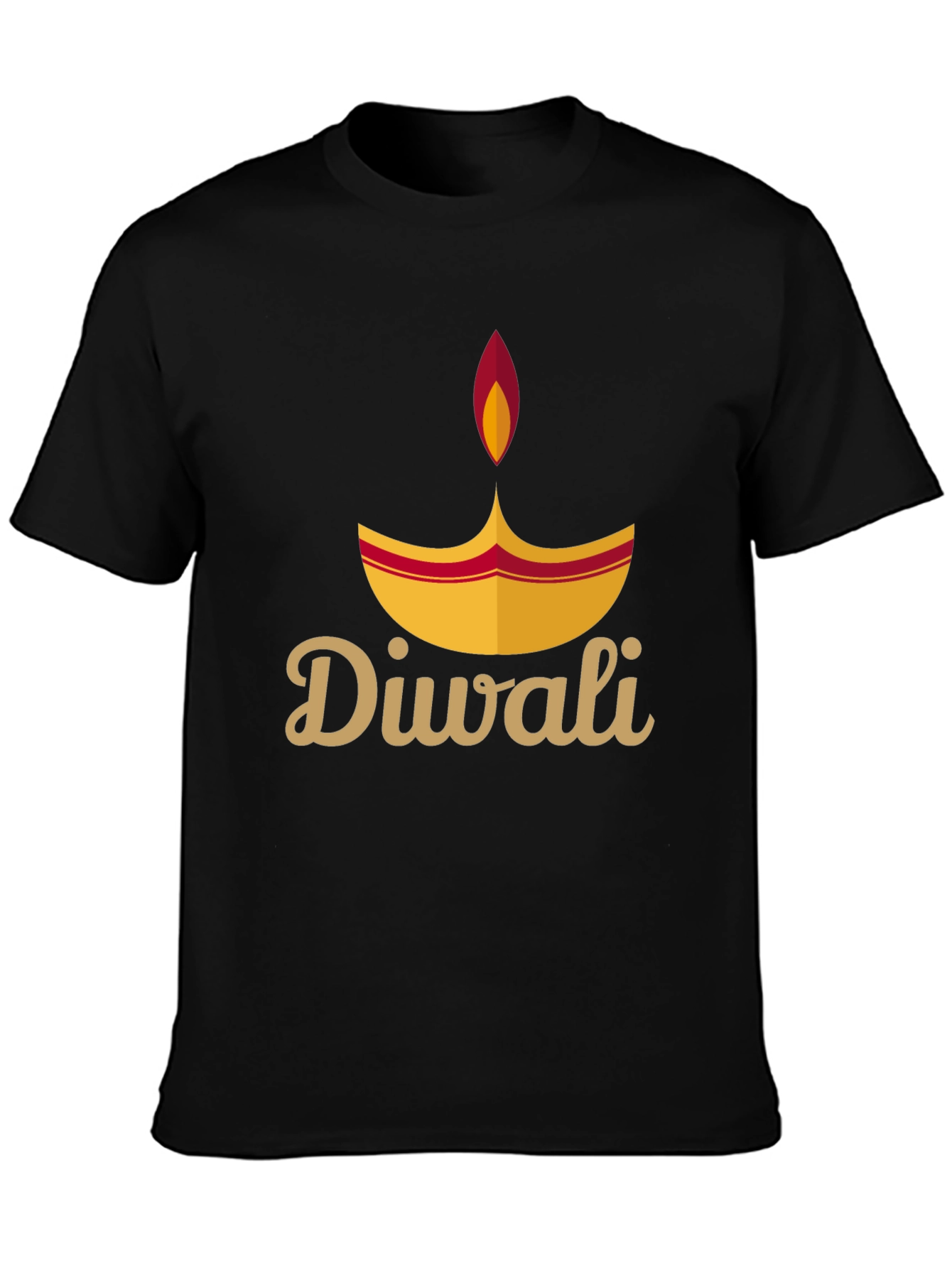 Diwali Festival Graphic Tee - Black