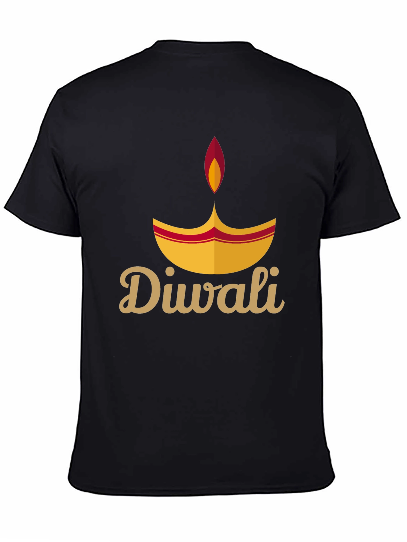 Diwali Festival Graphic Tee - Black