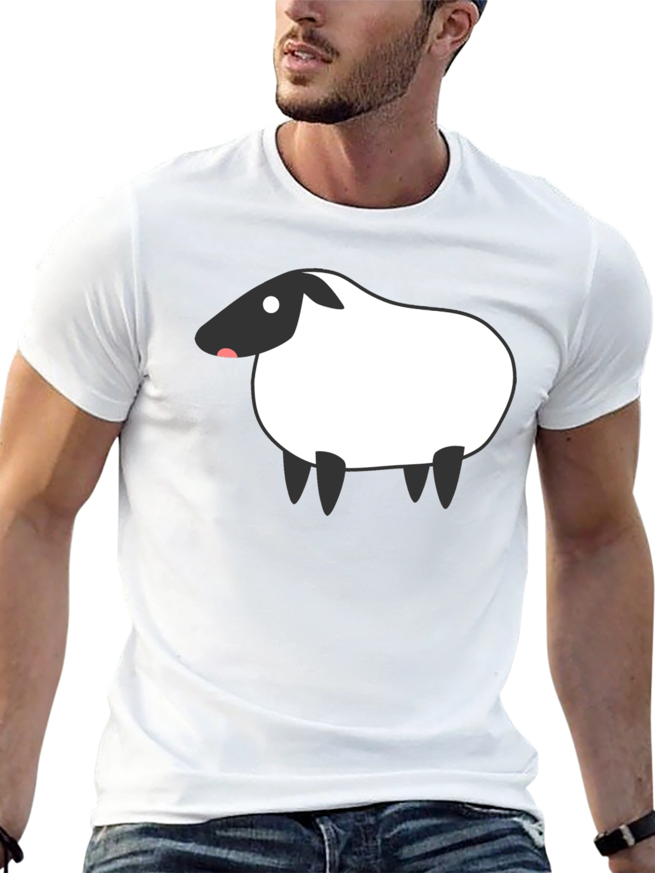 Sheep Graphic Black T-Shirt