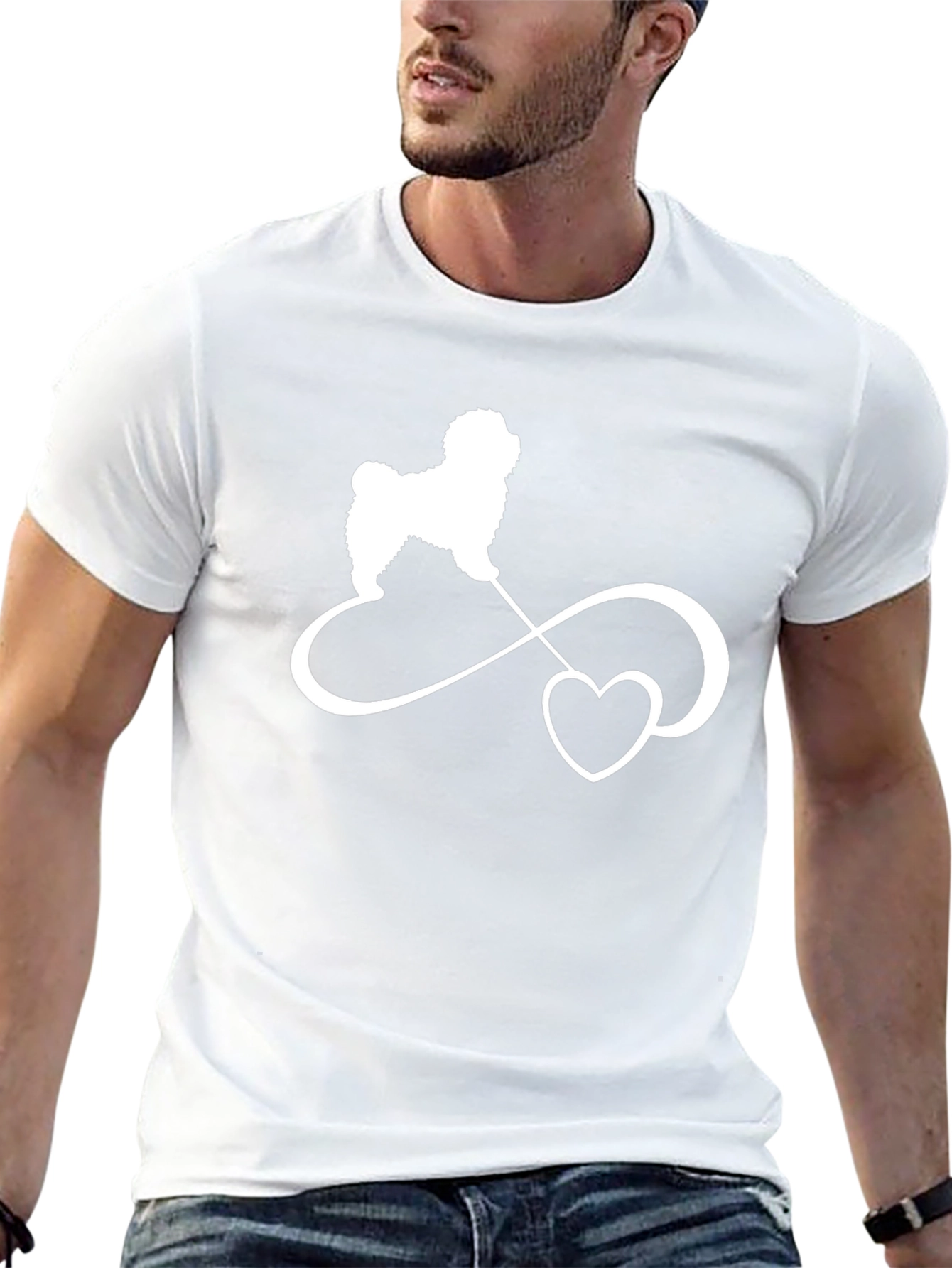 Dog Lover T-Shirt with Heart & Infinity