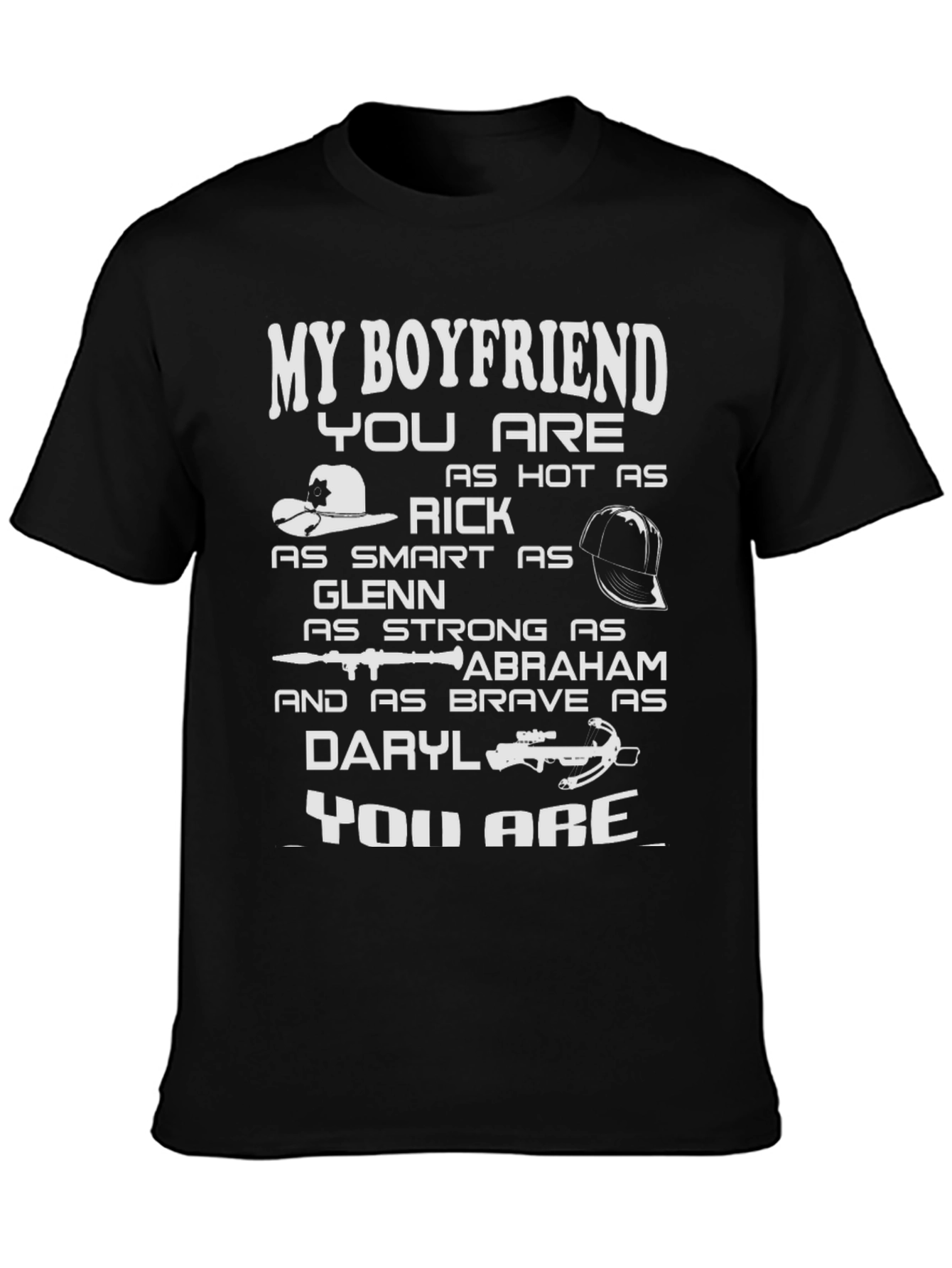 Boyfriend T-Shirt - Walking Dead Inspired