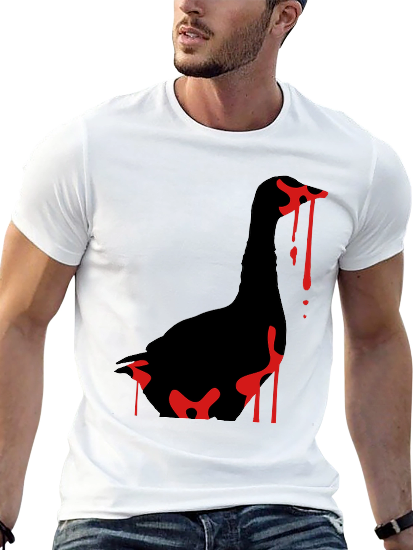 Goose Attack Black T-Shirt