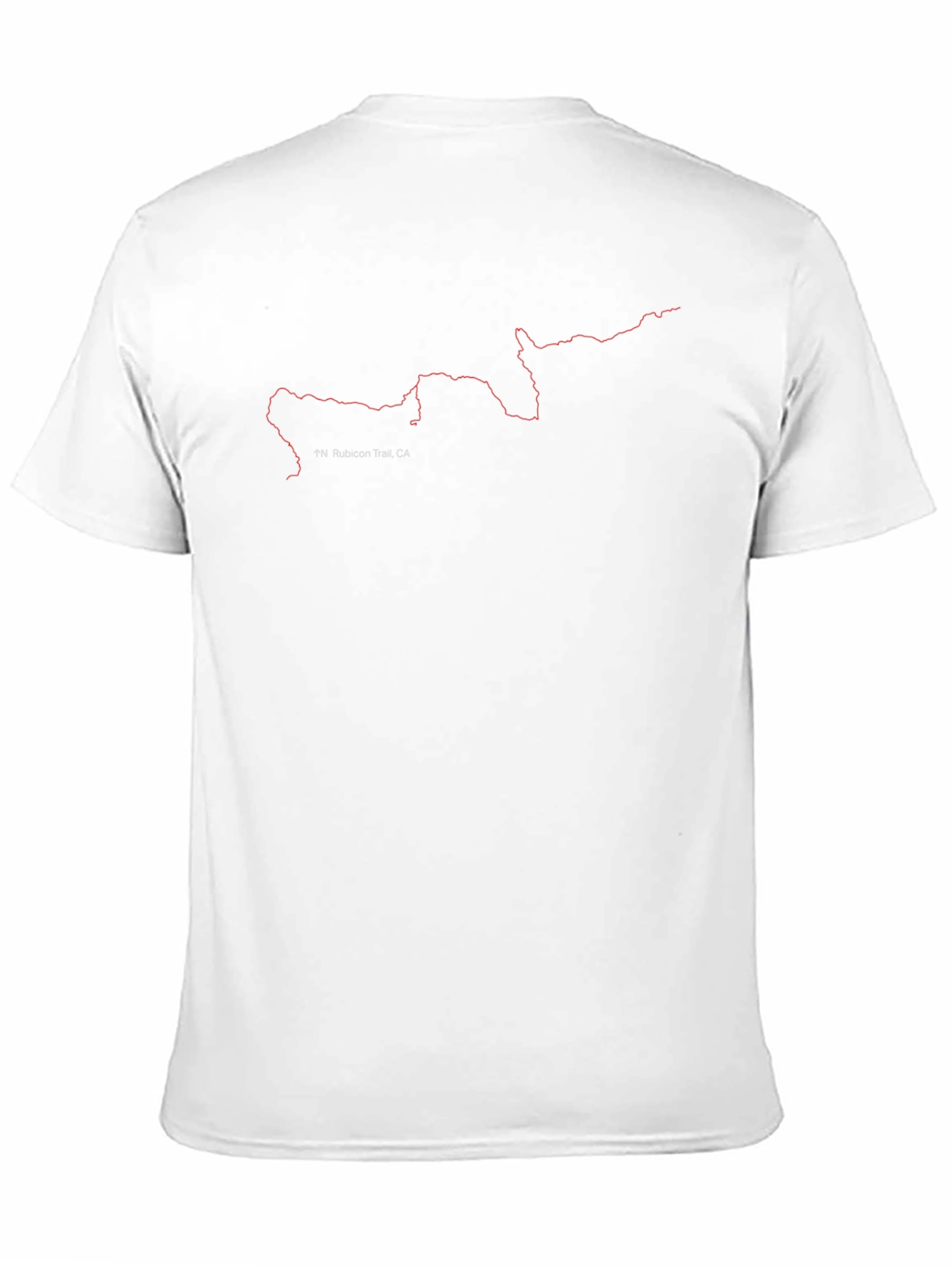 Rubicon Trail Map Black T-Shirt