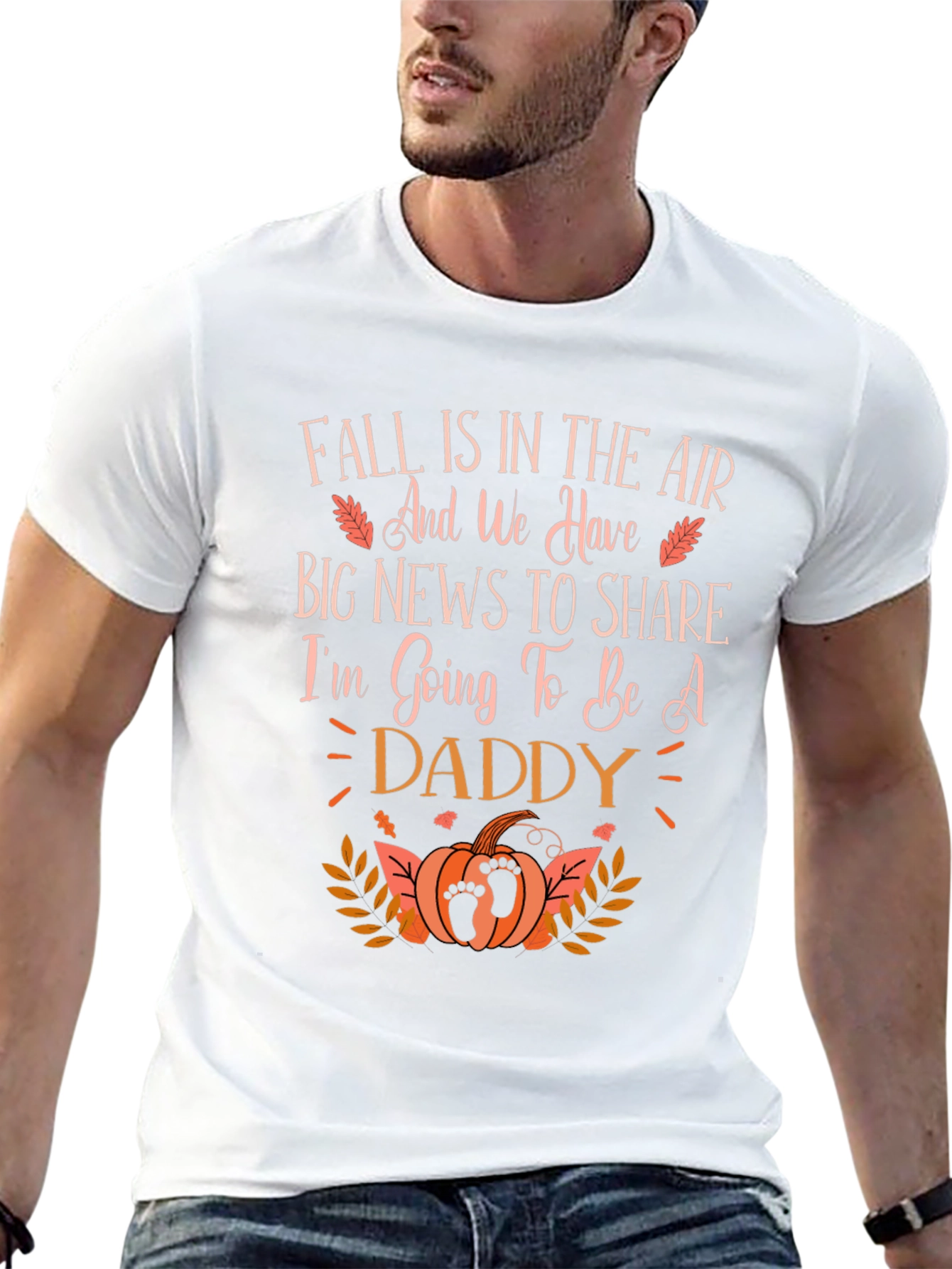 Fall Pregnancy Announcement T-Shirt - Daddy To Be