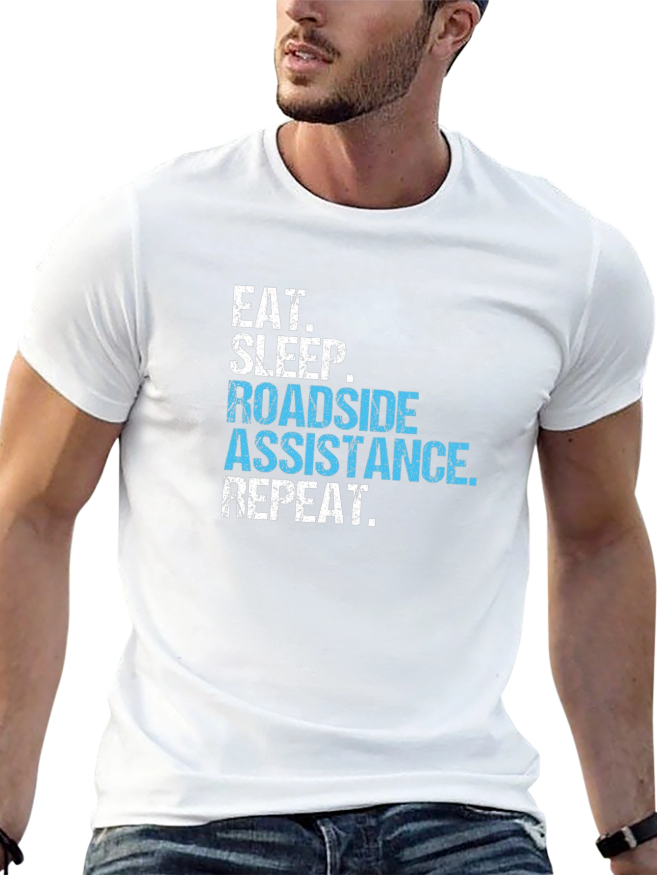 Roadside Assistance T-Shirt - Eat Sleep Repeat