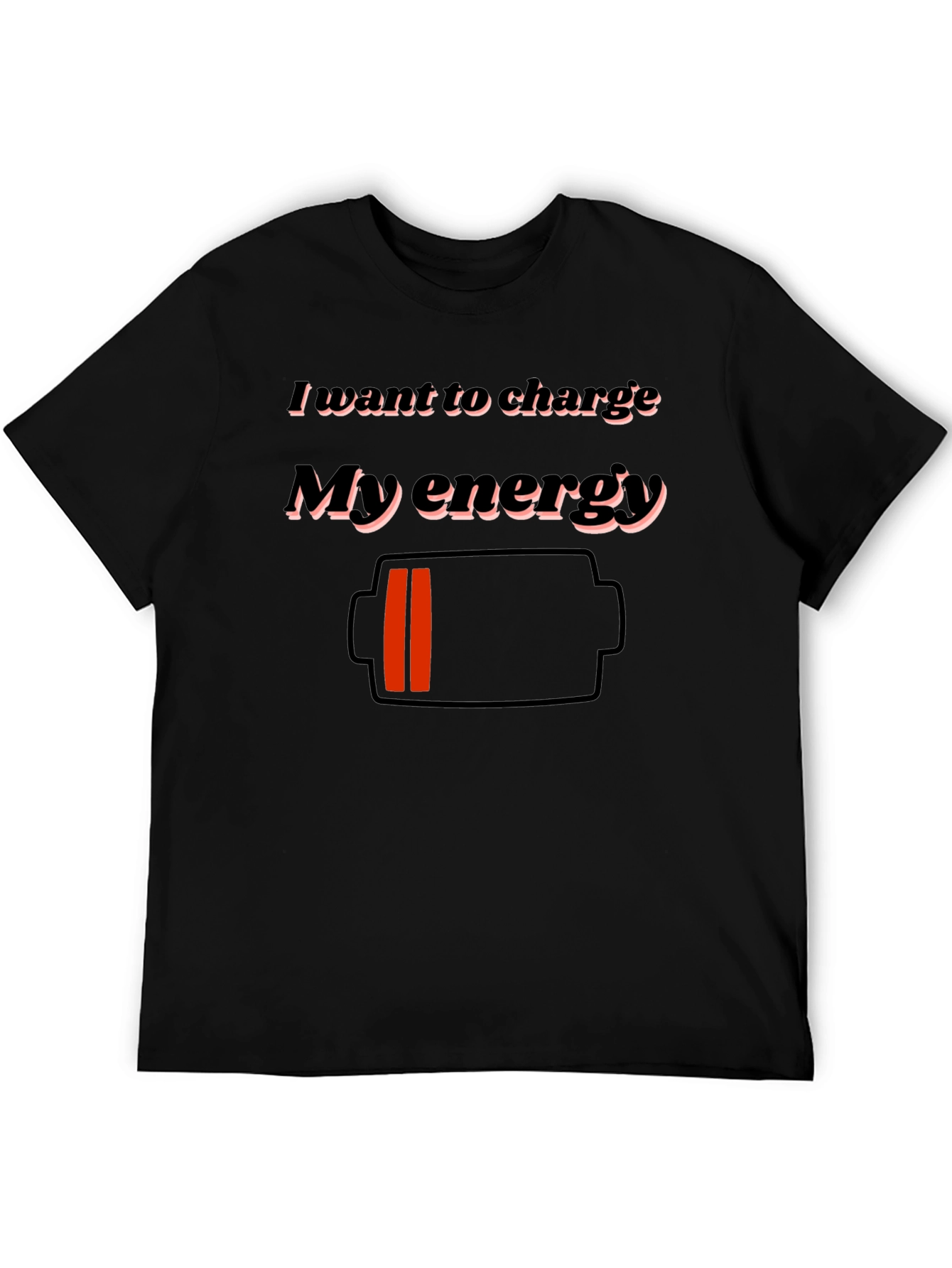 Charge My Energy Black Graphic Tee