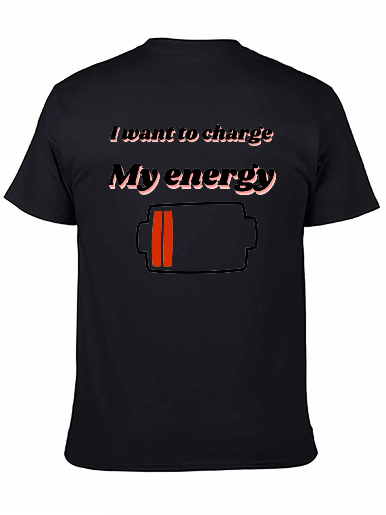 Charge My Energy Black Graphic Tee