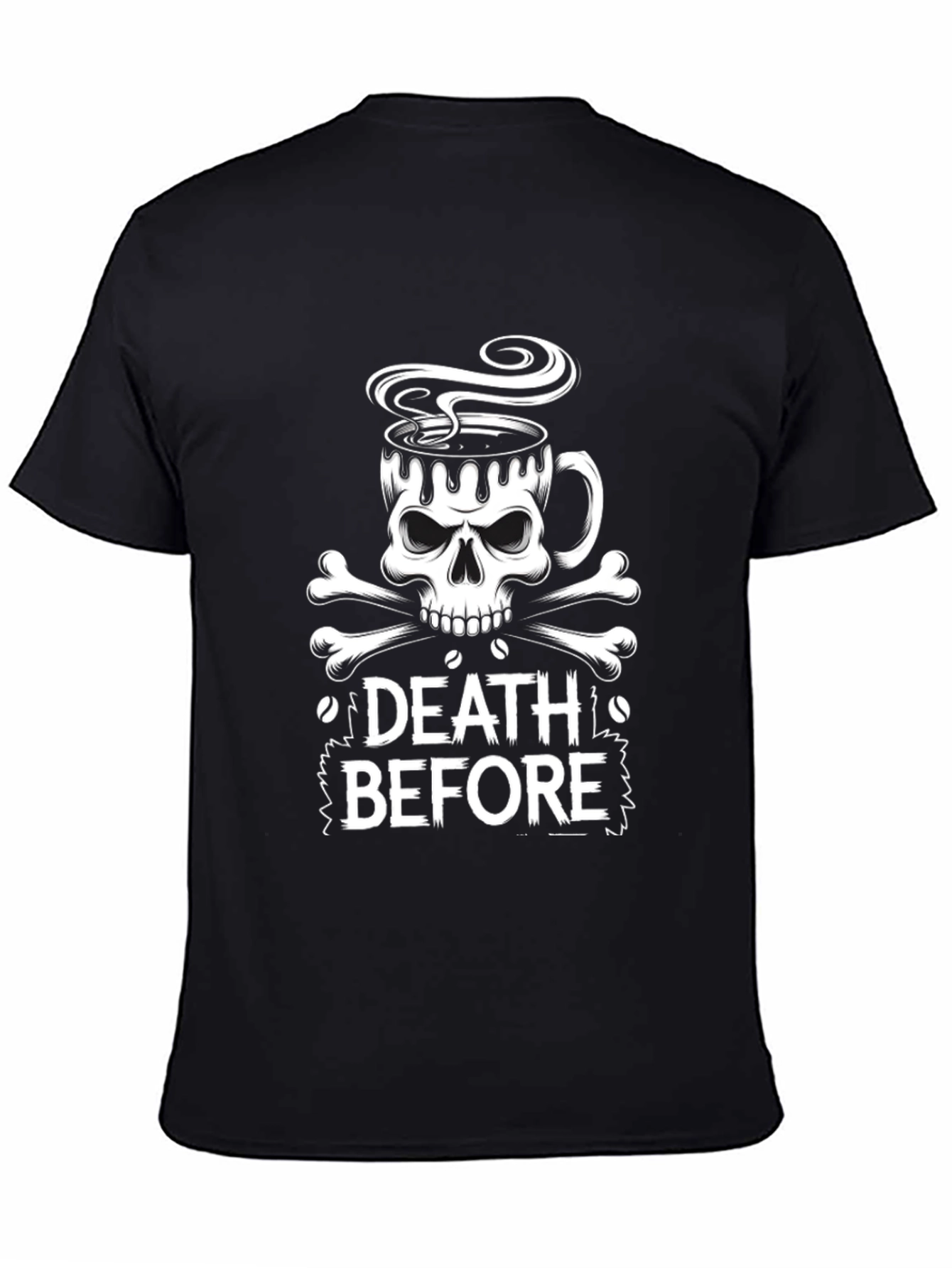 Death Before Coffee Black T-Shirt