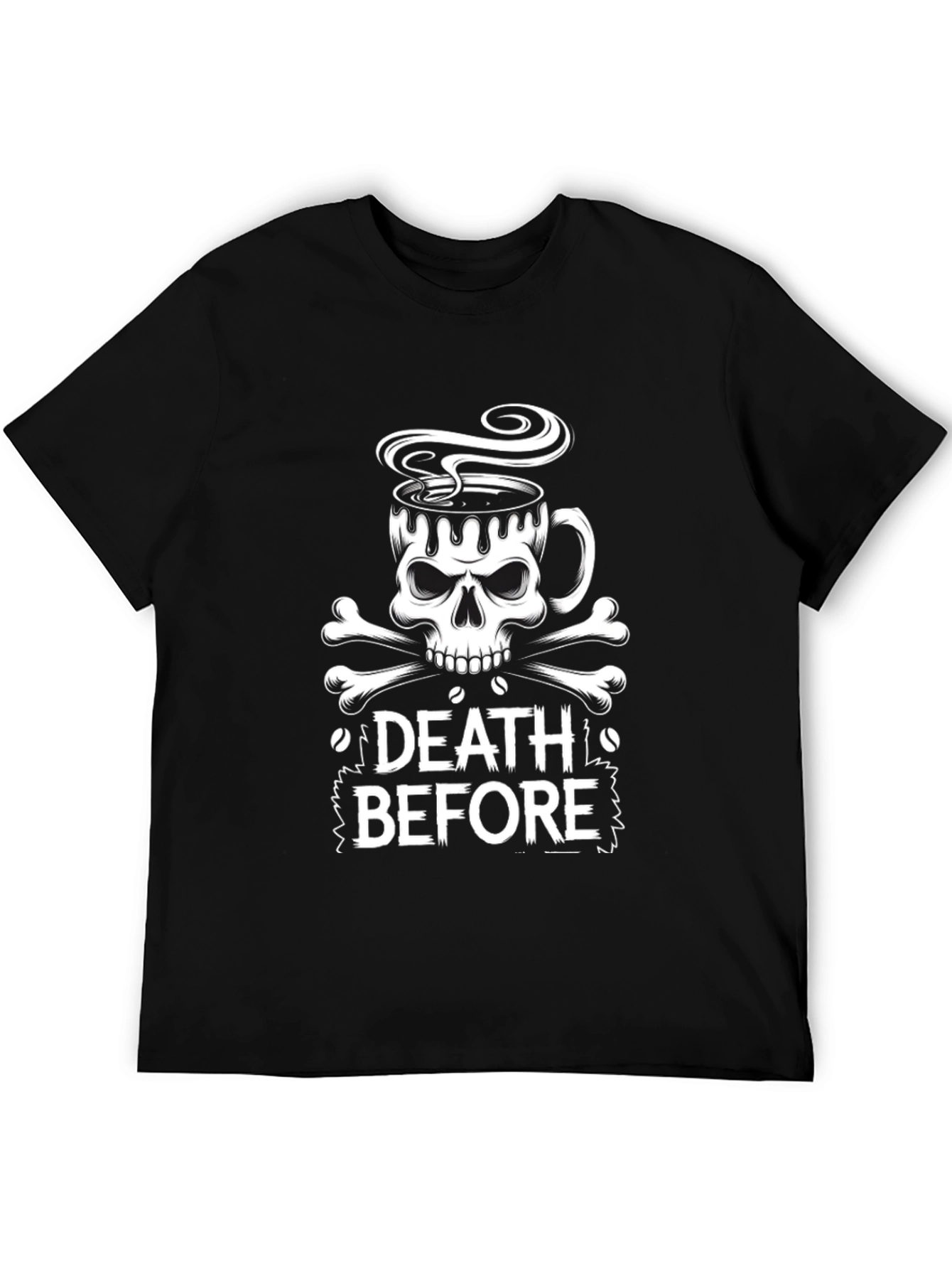 Death Before Coffee Black T-Shirt