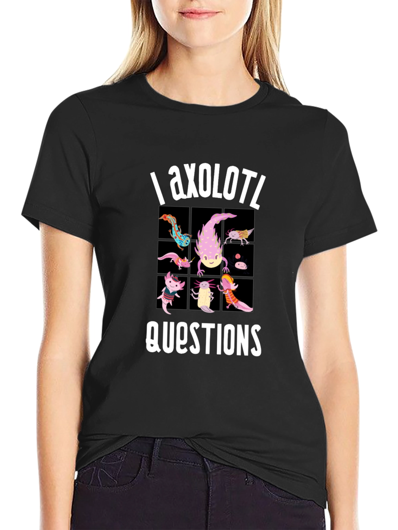 Axolotl Questions Funny Graphic T-Shirt