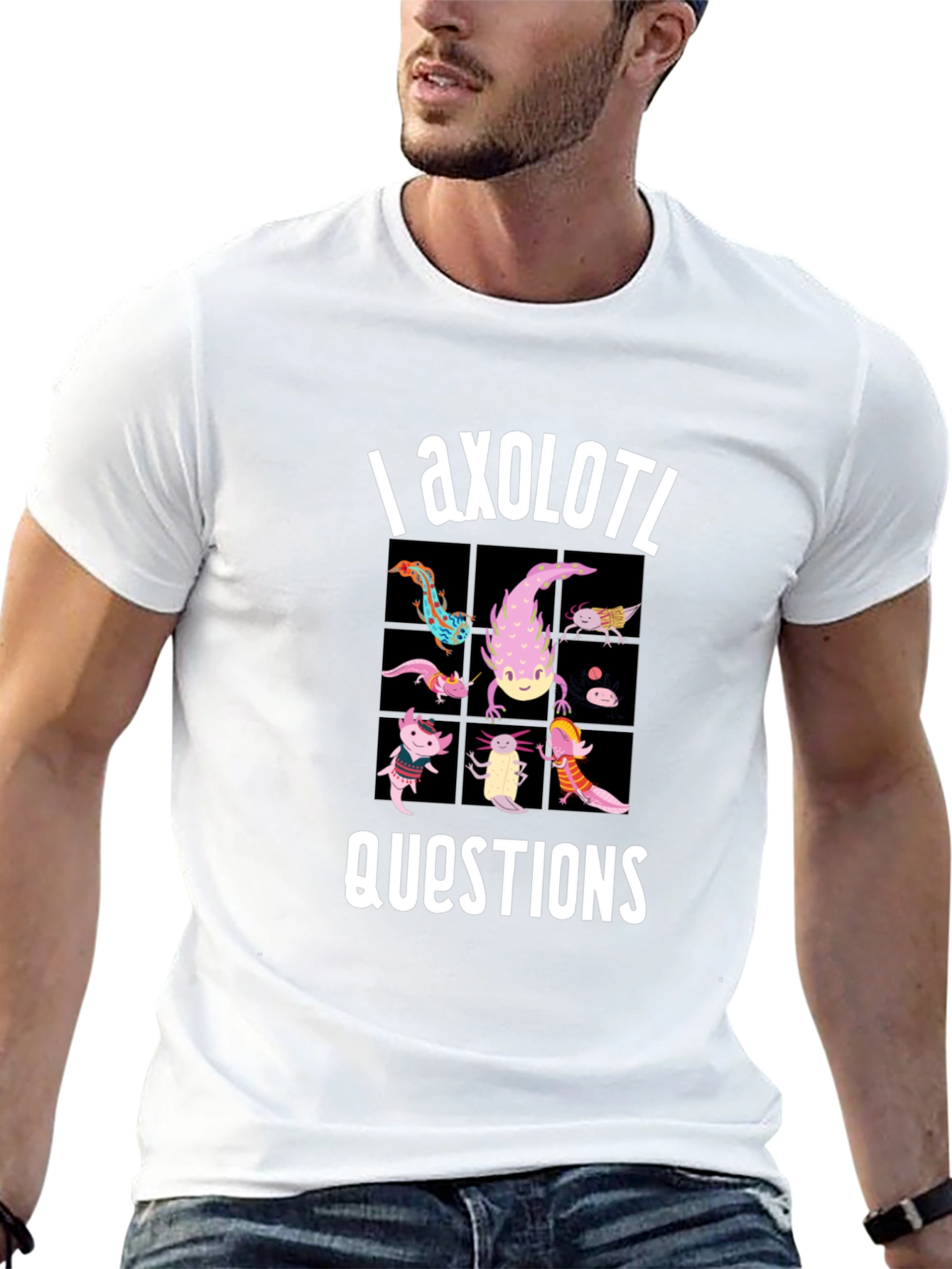 Axolotl Questions Funny Graphic T-Shirt