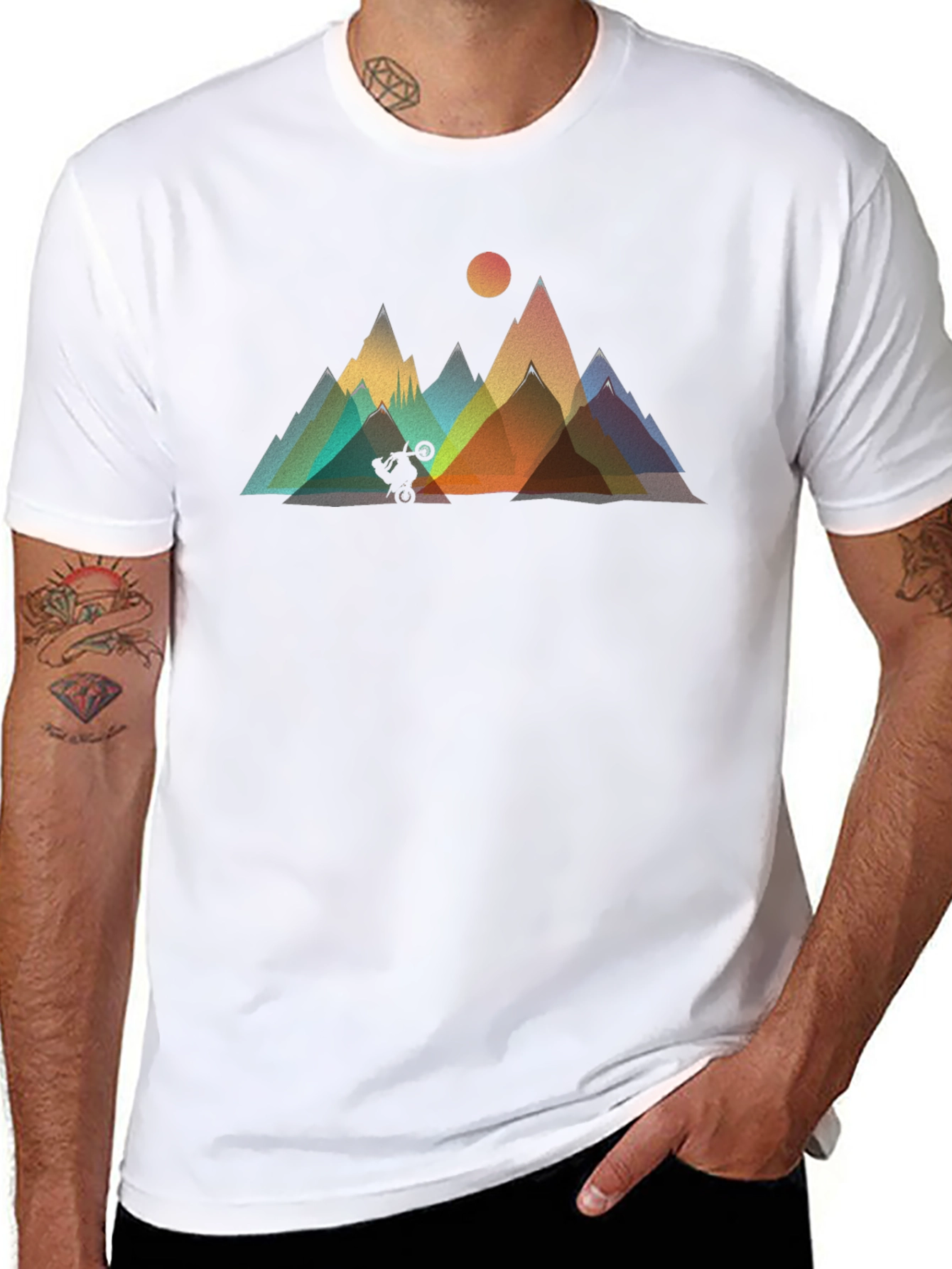 Mountain Biker Graphic Tee - Black