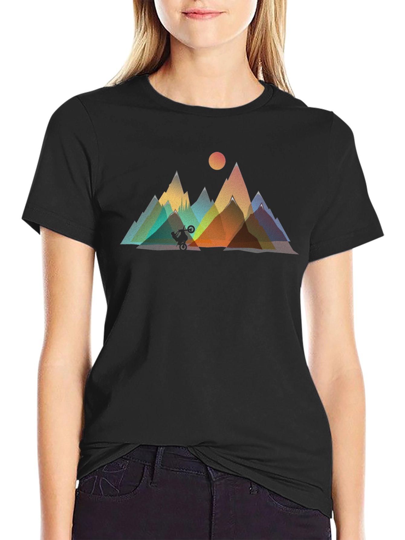 Mountain Biker Graphic Tee - Black