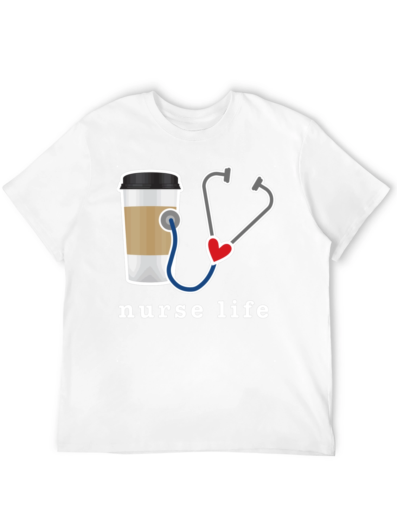 Nurse Life T-Shirt - Coffee & Stethoscope