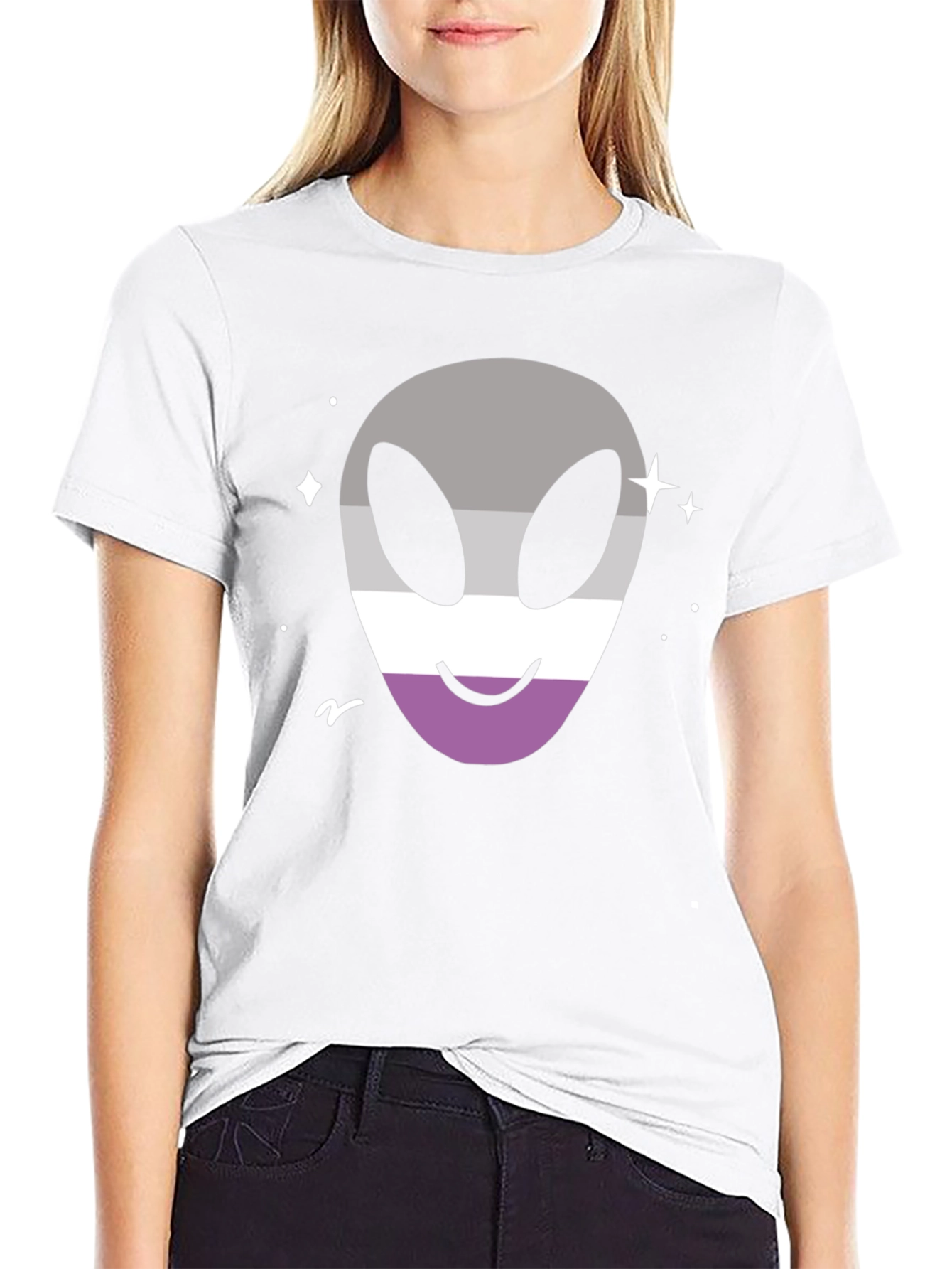 Asexual Pride Alien T-Shirt - Black