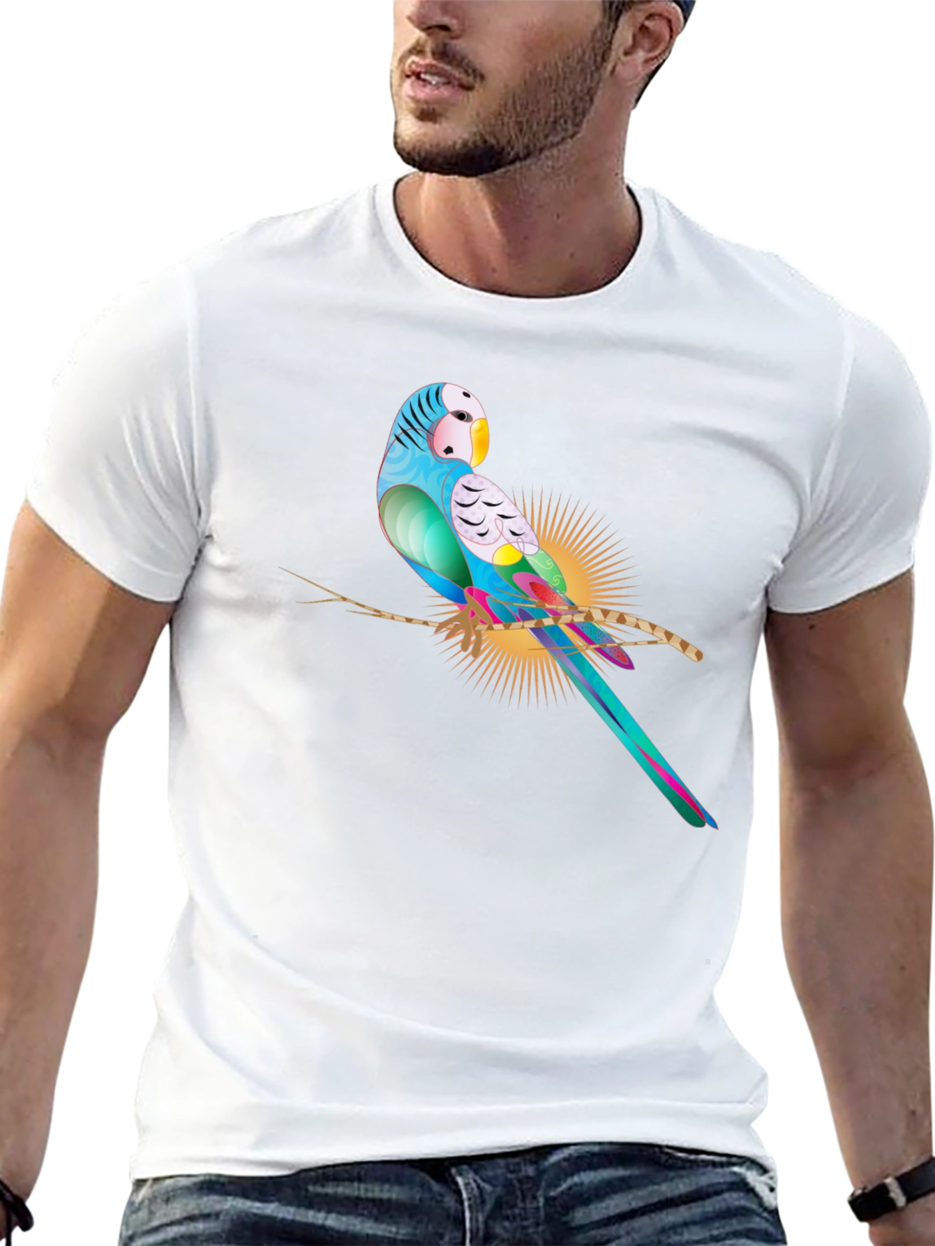 Parrot Graphic T-Shirt - Stylish Bird Lover Tee